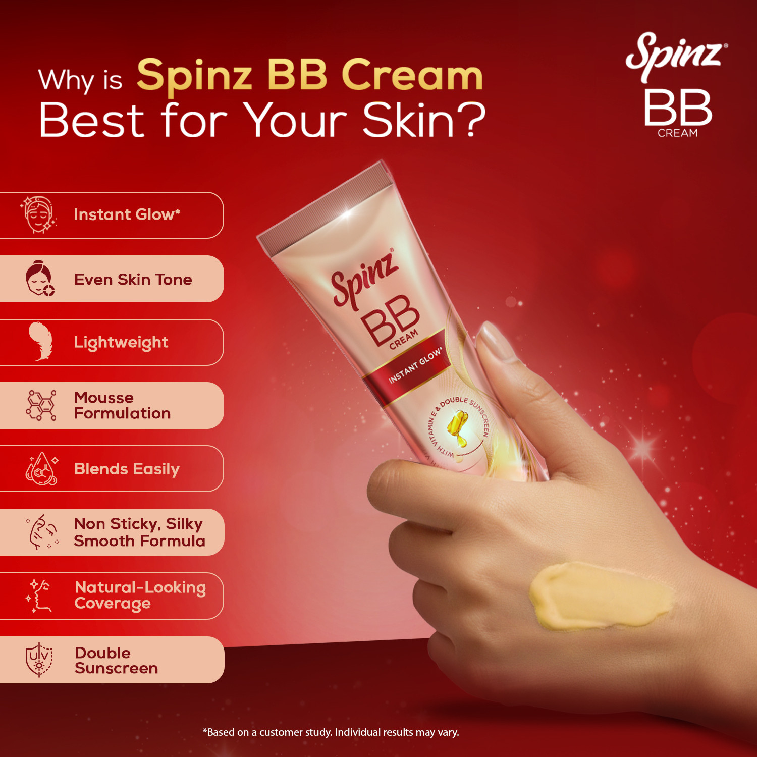 Image of Spinz BB Fairness Cream Vitamin E and Double Sunscreen Protection
