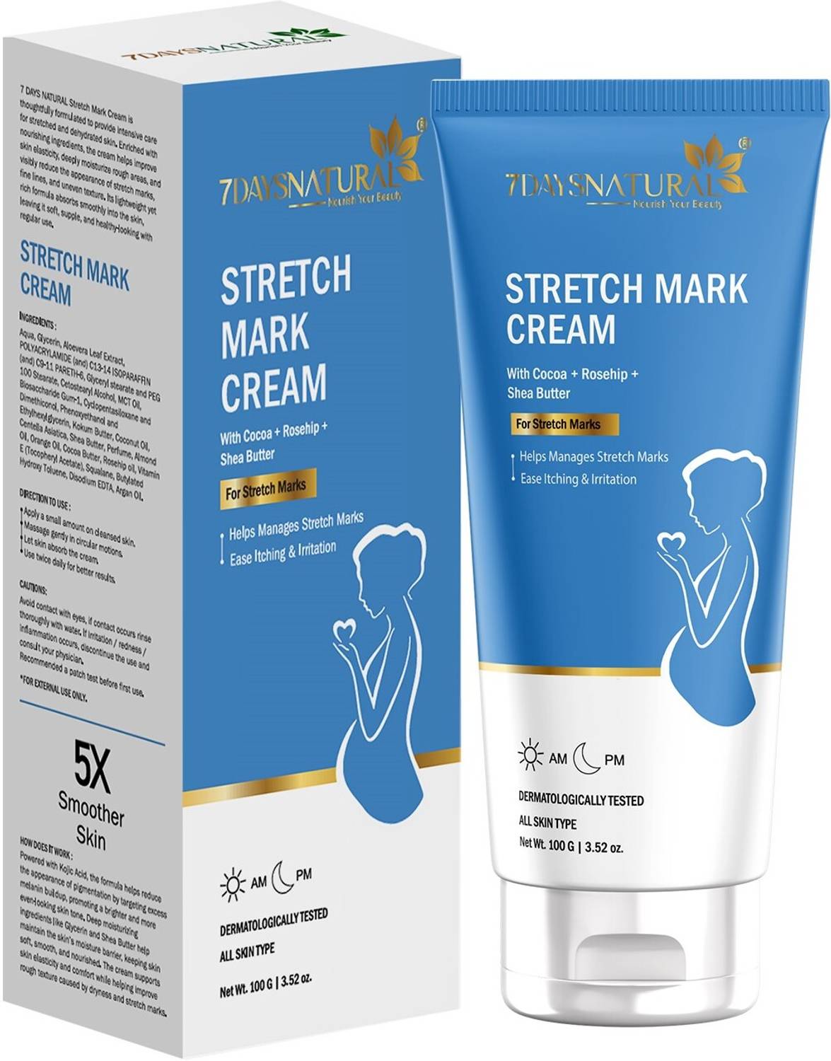 7 Days Body Toning Cream Scars/Stretch Mark/Ageing/Uneven Skin Tone/Firming/Nourishment
