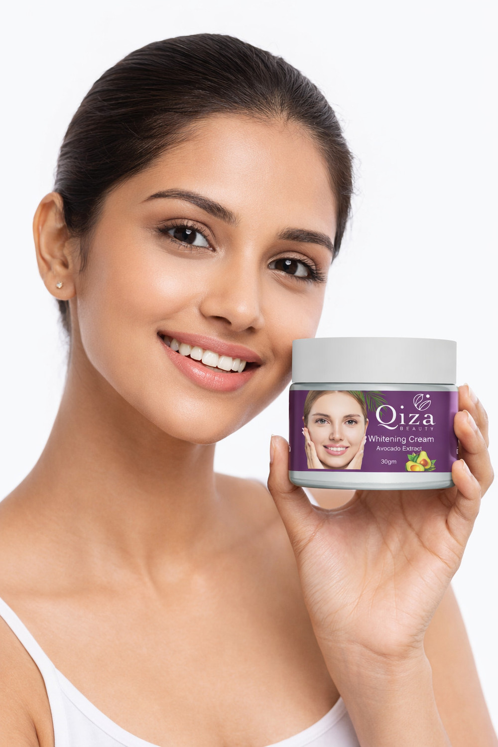Image of Qiza Beauty Whitening Cream - Avocado Extract for Radiant & Even Skin