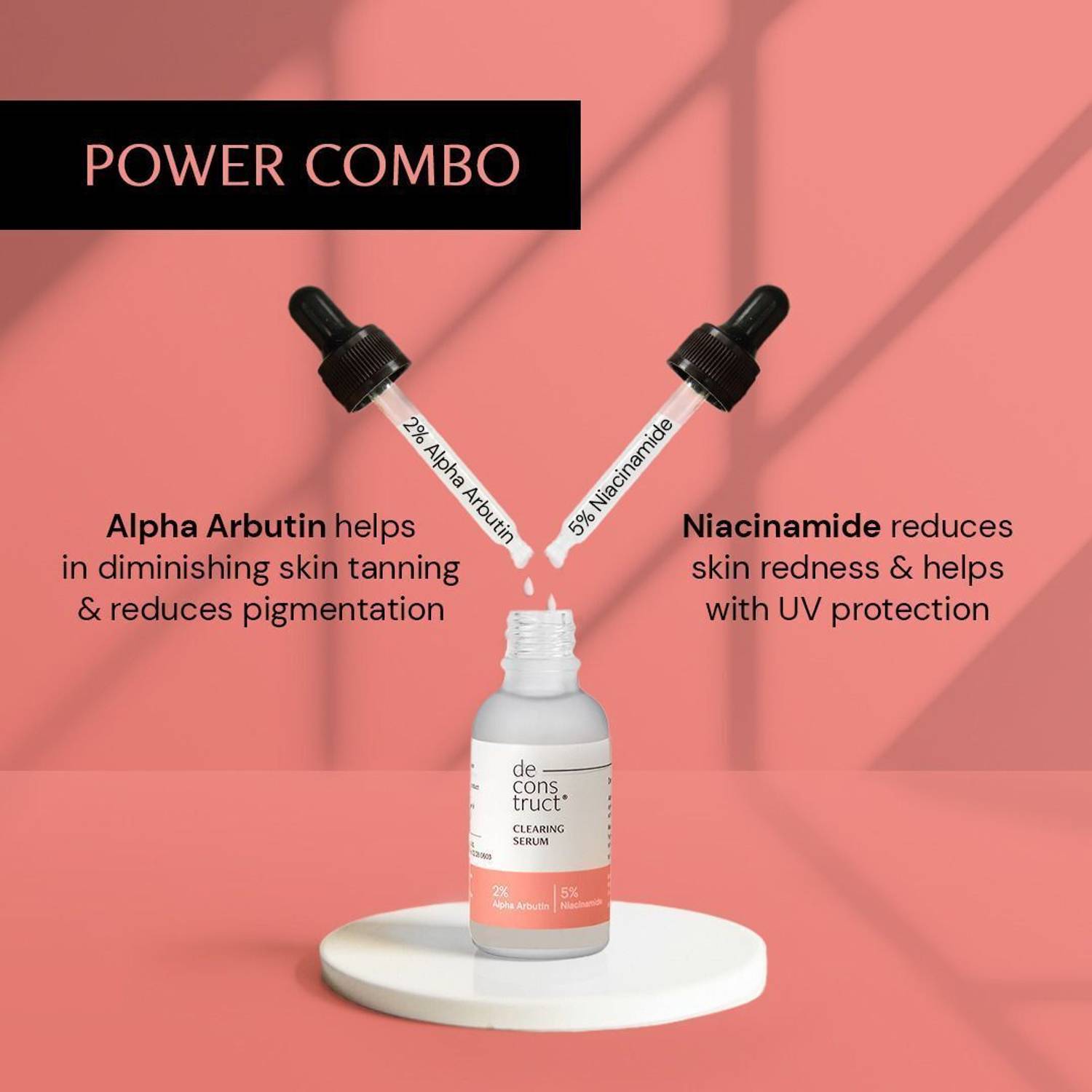 Deconstruct 5% Niacinamide + 2% Alpha Arbutin Serum 30ml - Image 4