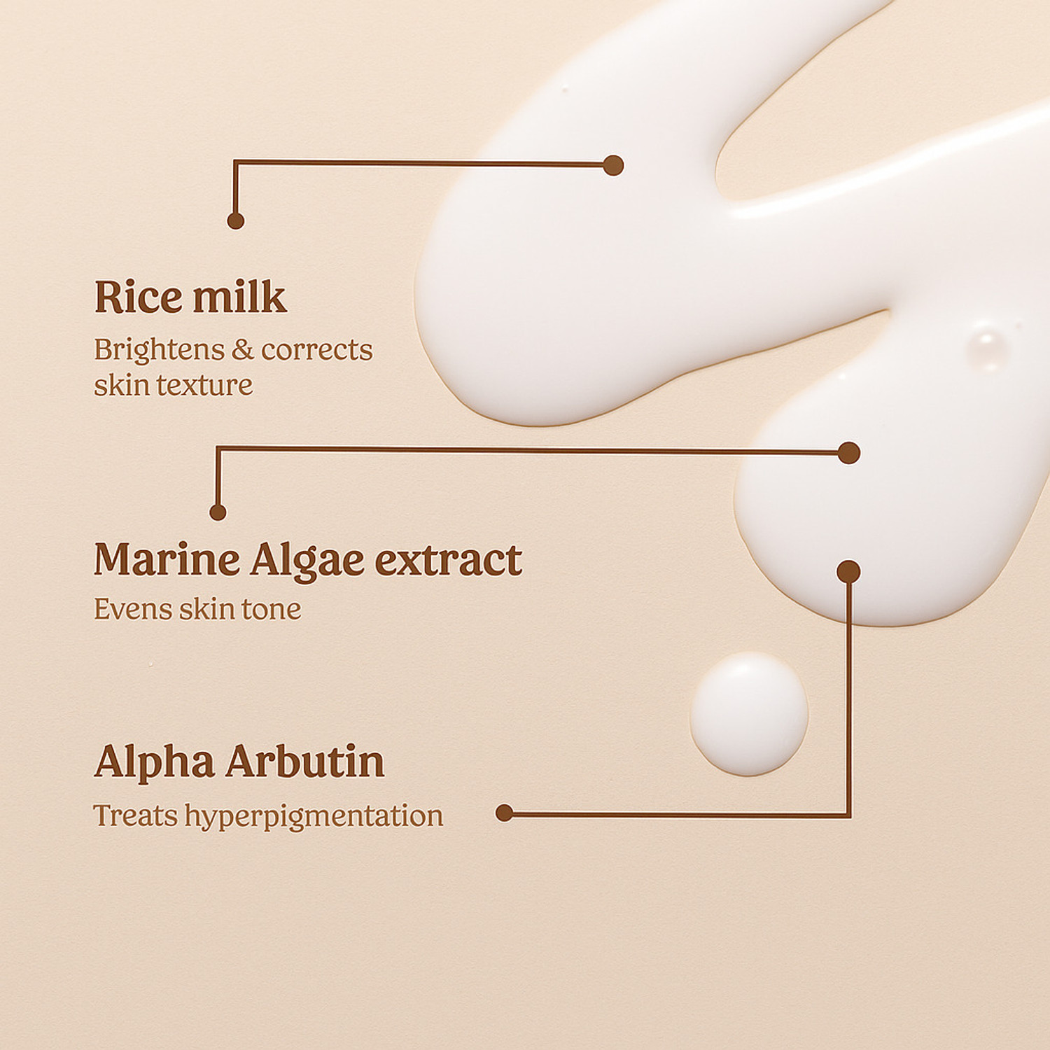 Image of Hegza Vilvah Milk Drops Brightening Serum | Rice Milk & Natural Actives | Brightens Skin & Fades Dark Spots | Lightweight & Non-Sticky | 30 ml