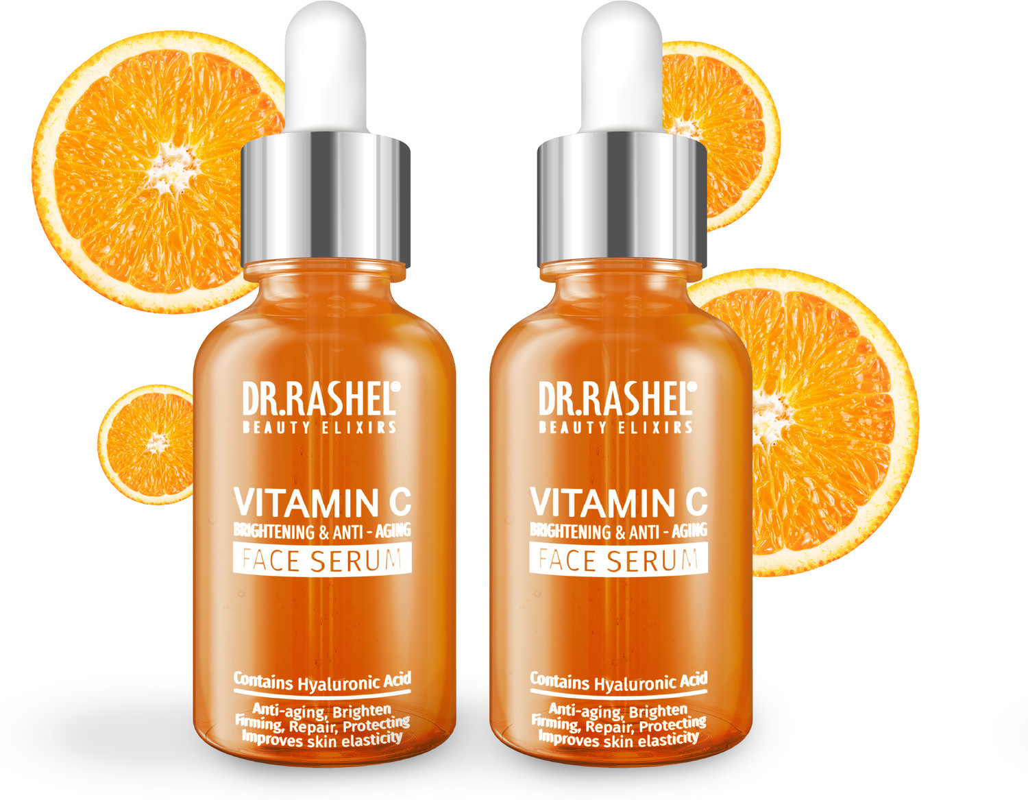 Image of DR.RASHEL Vitamin C Face Serum with Hyaluronic Acid for Glowing Skin & Dark Spots