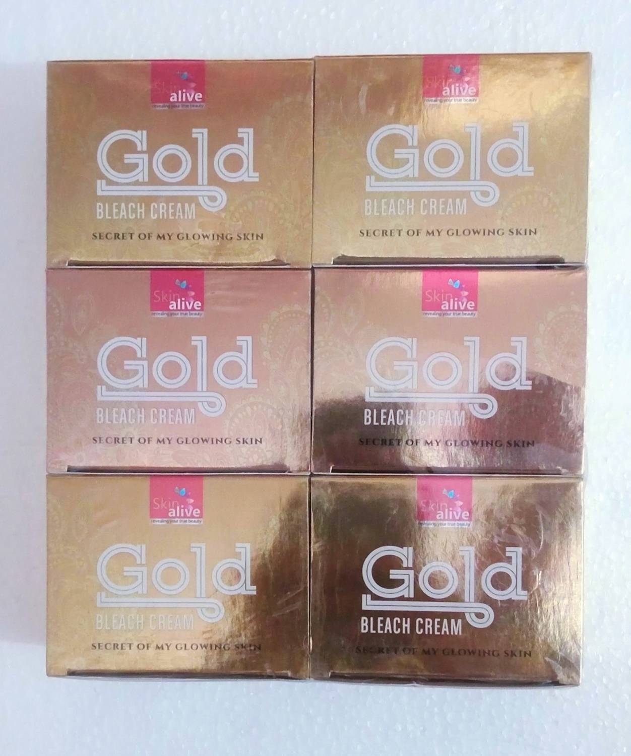 Skin Alive SA gold Bleach Cream glowing Skin (Pack of 6pc Each 43g) Price in India