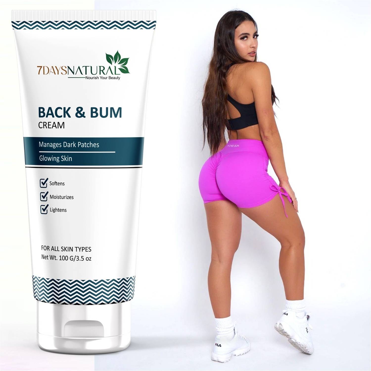 7days natural Back & Bum Lightening whitening for uneven, dark and patchy bum and back