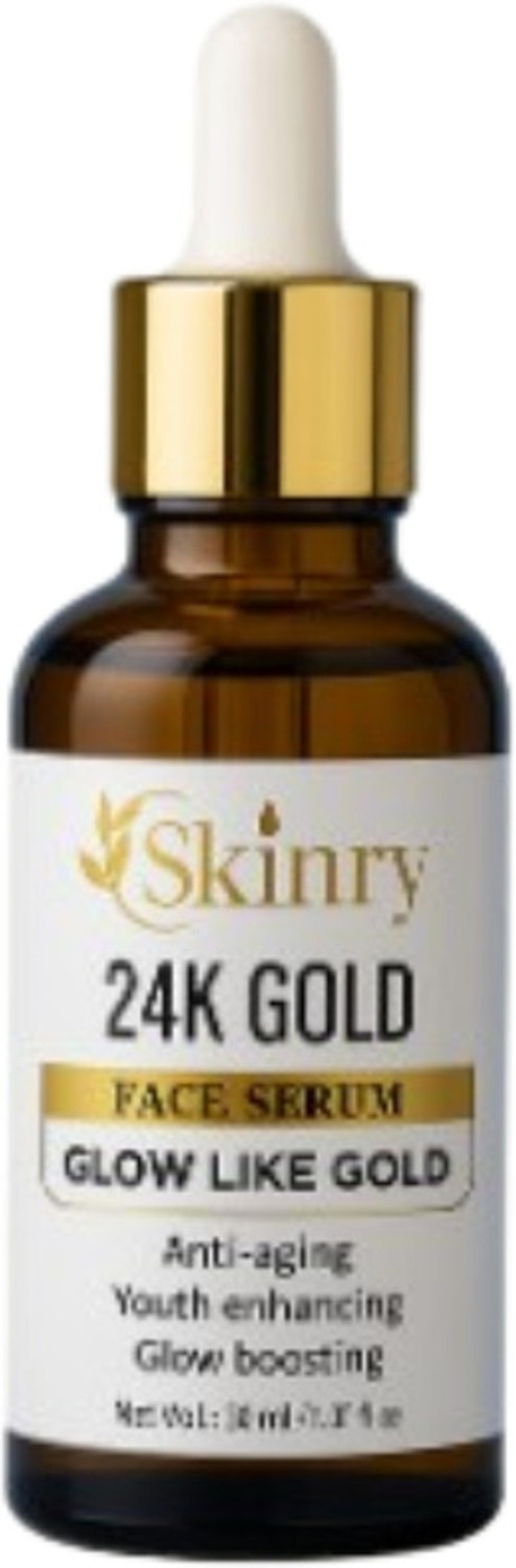 Image of SKINRY 24K Gold Face Serum for Glowing & Radiant Skin | Reduces Fine Lines, Brightens Skin Tone | Lightweight, Non-Sticky & Fast Absorbing | For Women & Men
