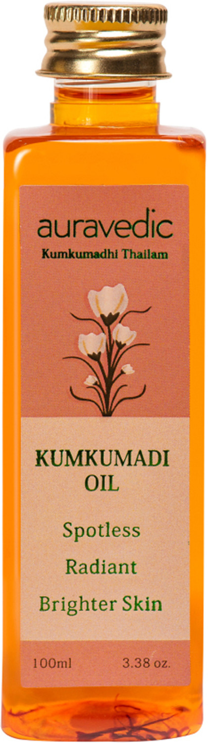 Image of AURAVEDIC Kumkumadi oil for glowing skin Paraben free men women 100ml