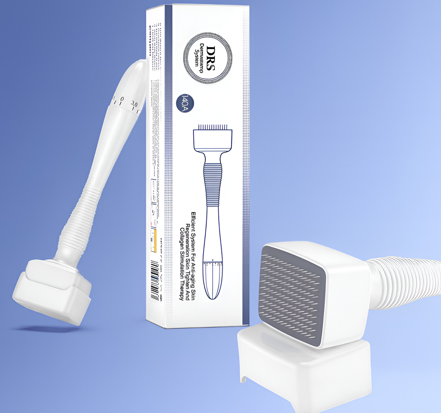 Image of Effara Derma Stamp Kit With 140 Titanium Microneedles Boosts Beard and Hair Growth