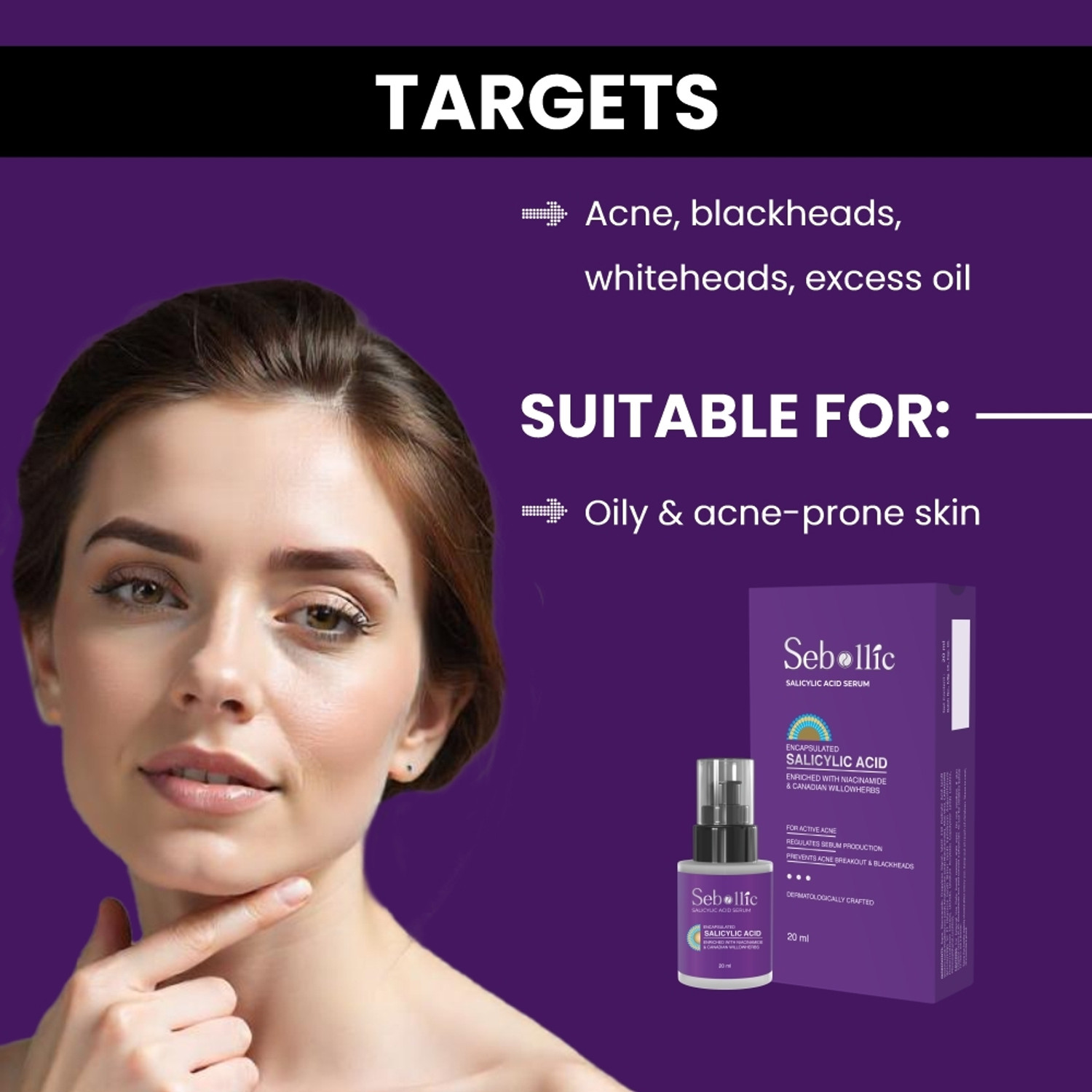 Image of SEBOLLIC Salicylic Acid Serum | Fights Acne, Unclogs Pores & Controls Excess Oil