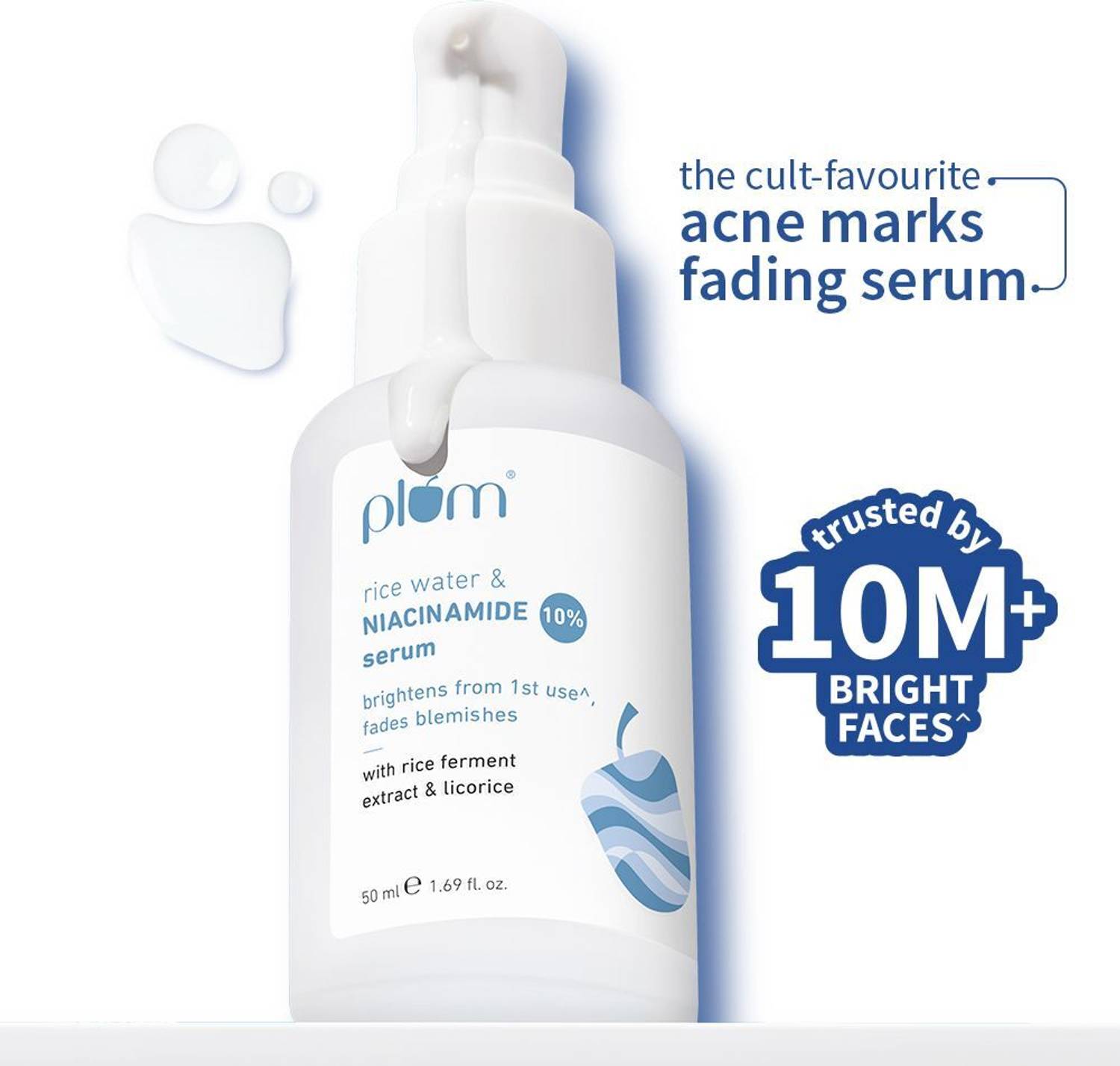 Plum Rice Water & 10% Niacinamide Face Serum 30ml - Image 1