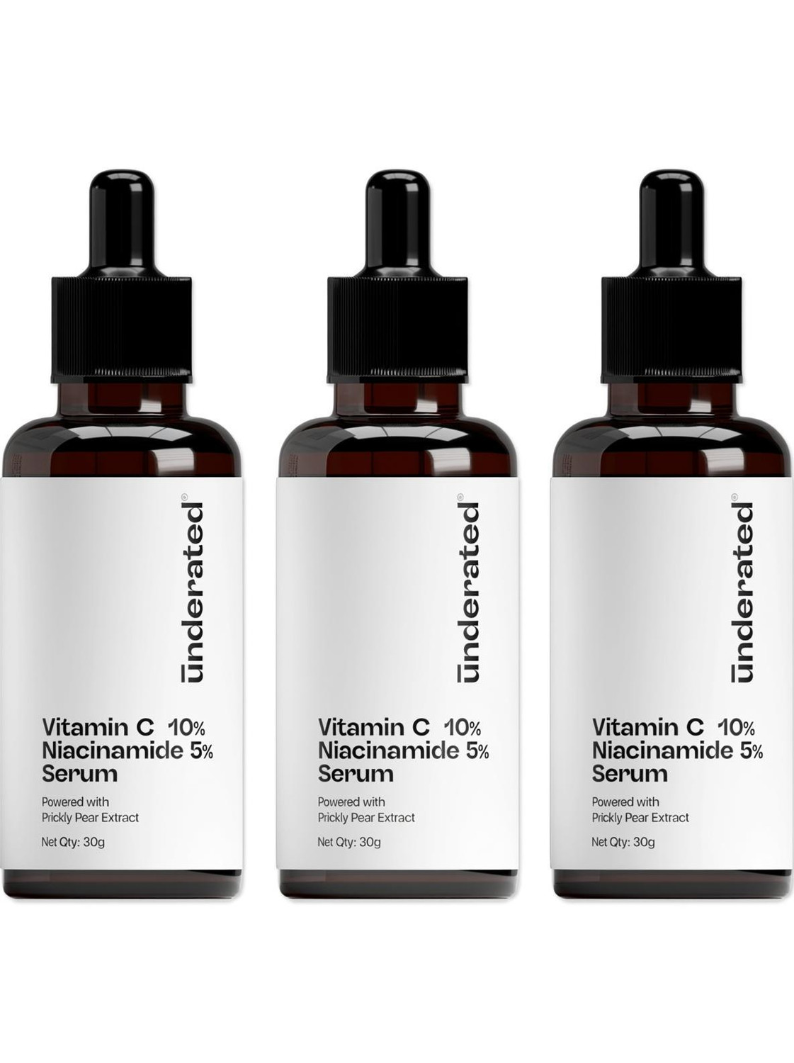 UNDERATED 10% Vitamin C, 5% Niacinamid Serum Powered with Prickly Pear Extract