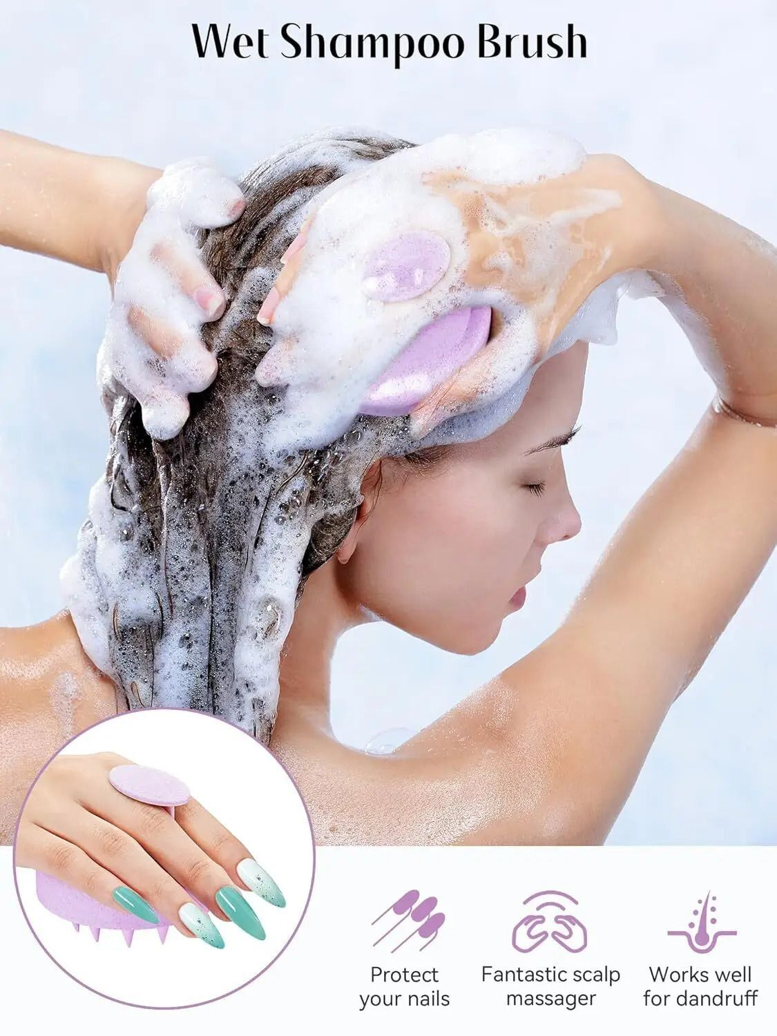 Image of Colapinato Derma Roller 0.5mm with Scalp Massager Hair Growth & Scalp Care Combo