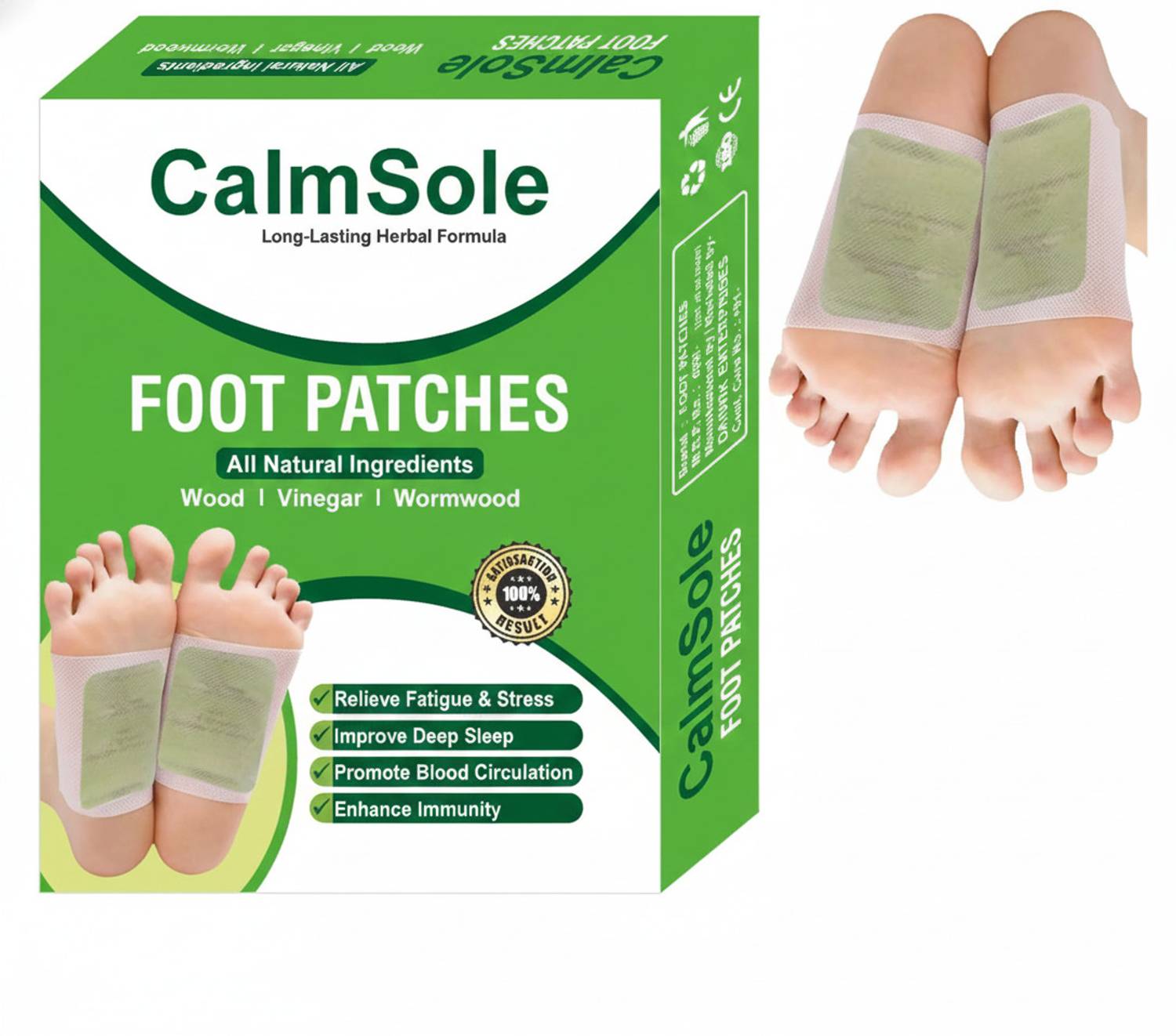 Calmsole Organic Foot Patches Cleansing Toxin Remover Foot Patches