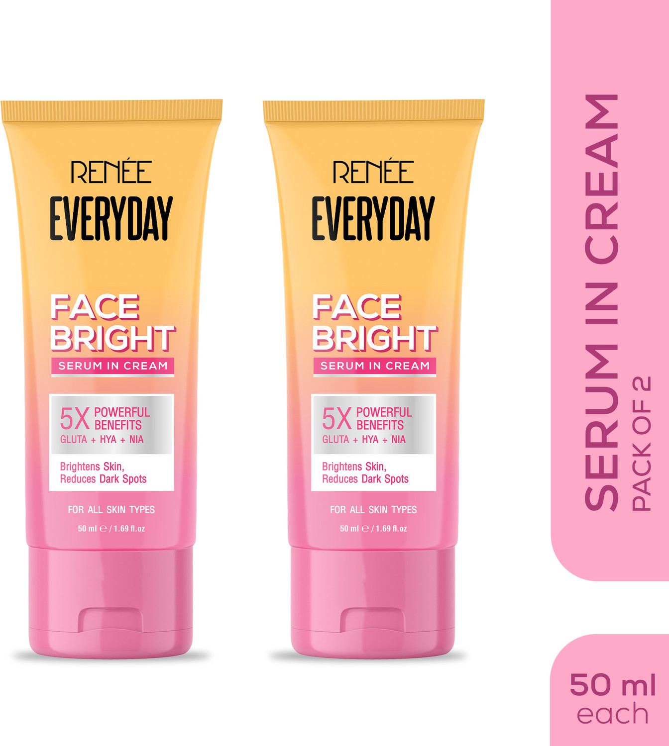 Image of Renee Everyday Face Bright Cream, Hydrates, Brightens & Reduces Dark Spots - Pack of 2