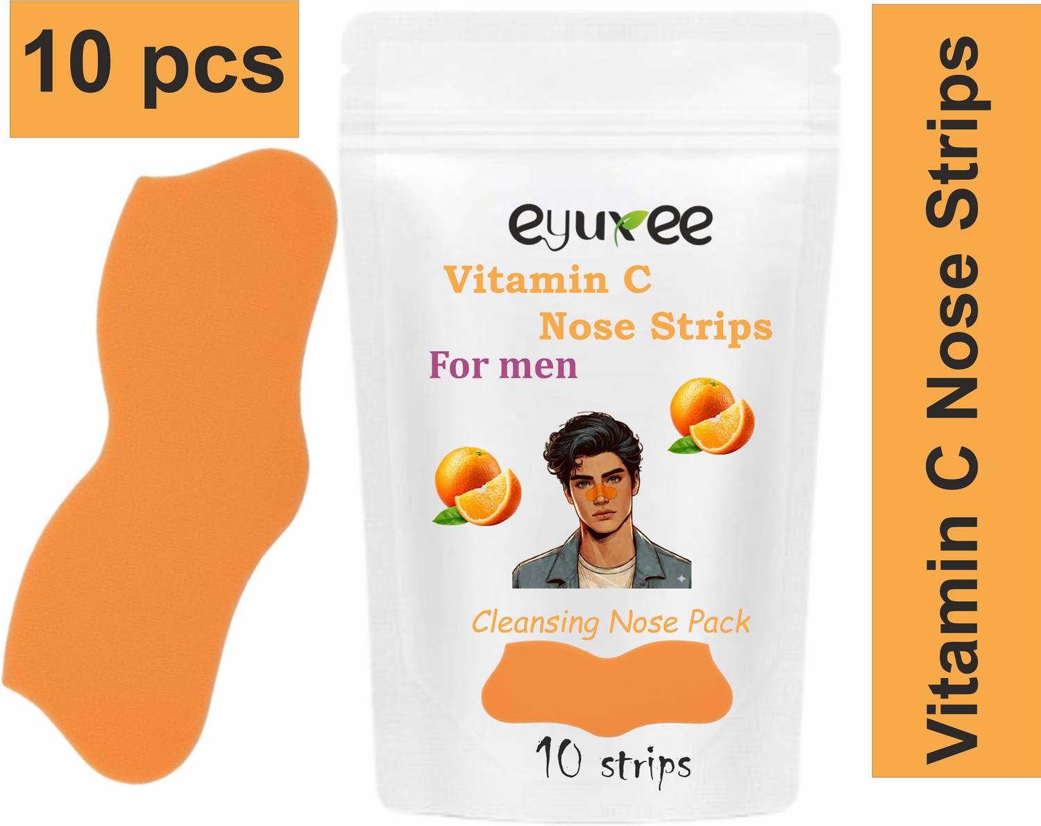 eyuxee Vitamin C Nose Strips for Whiteheads & Blackheads - Image 1