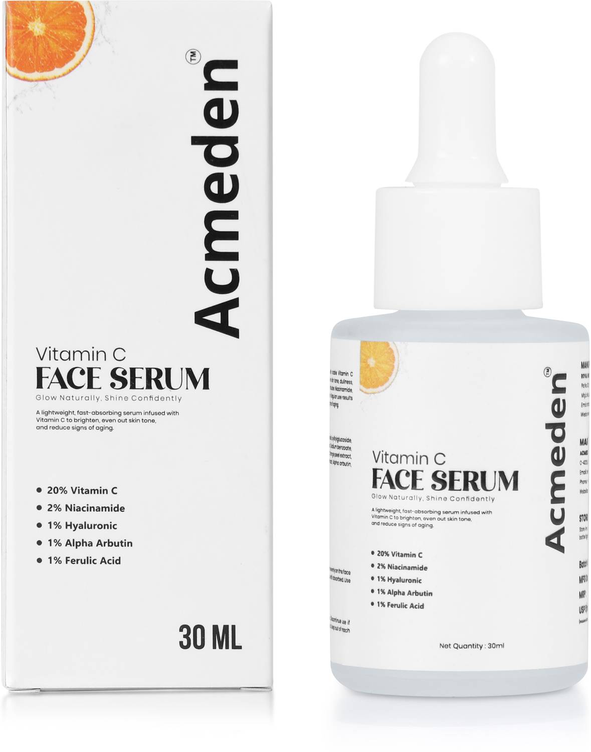 Acmeden 20% Vitamin C Face Serum with Niacinamide