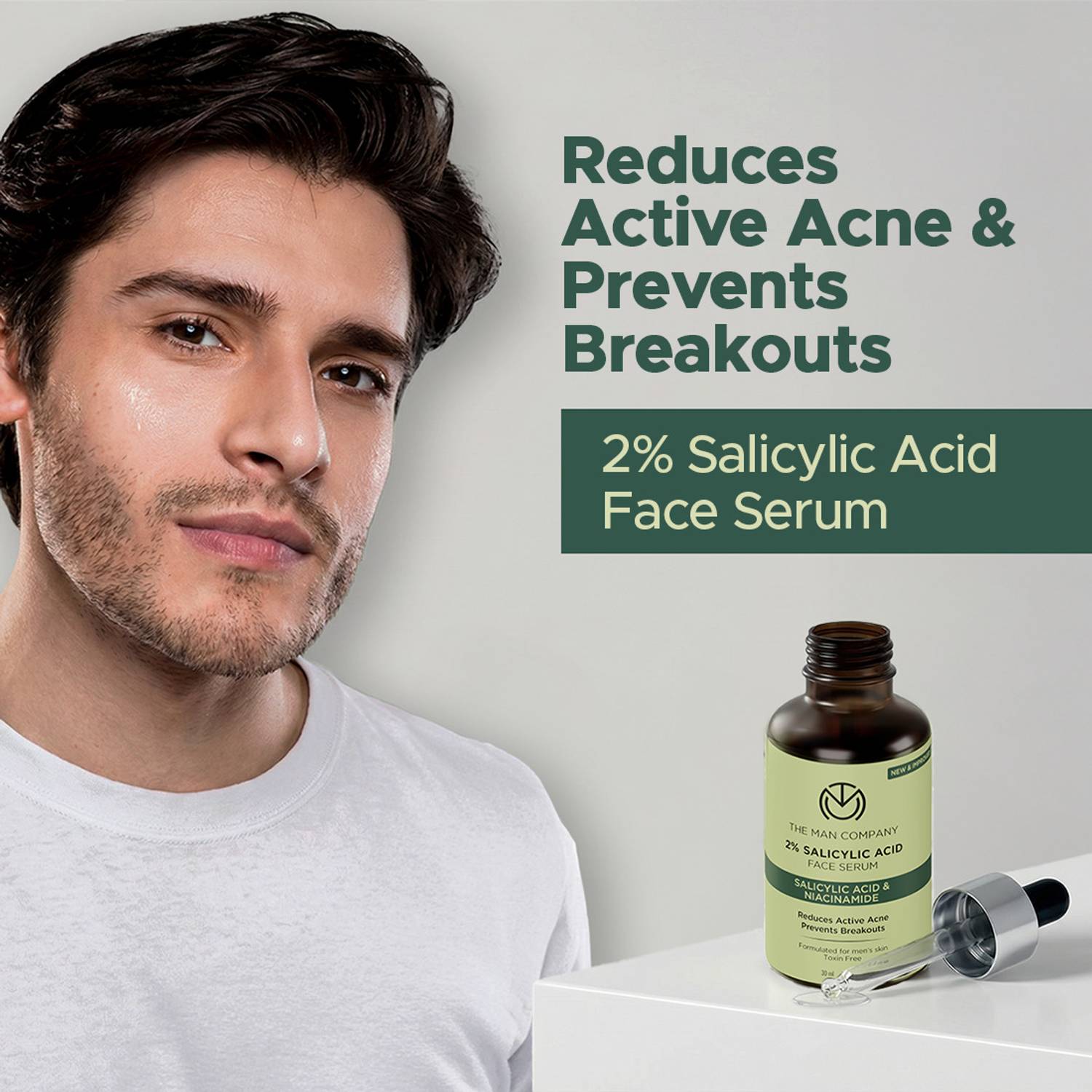 THE MAN COMPANY 2% Salicylic Acid Anti-Acne Face Serum - Image 2
