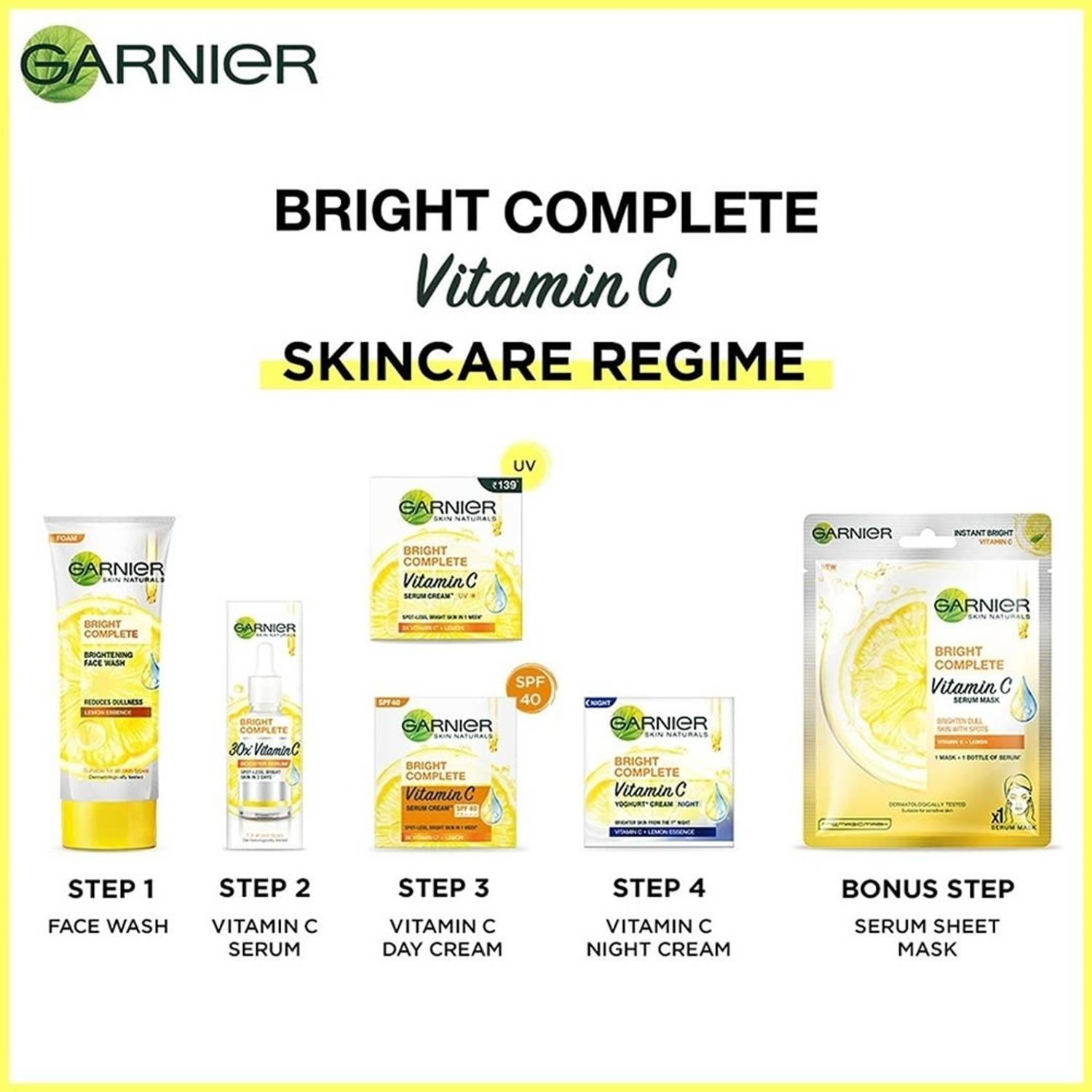 GARNIER Skin Naturals Bright Complete Vitamin C Yoghurt Night Cream - Image 5