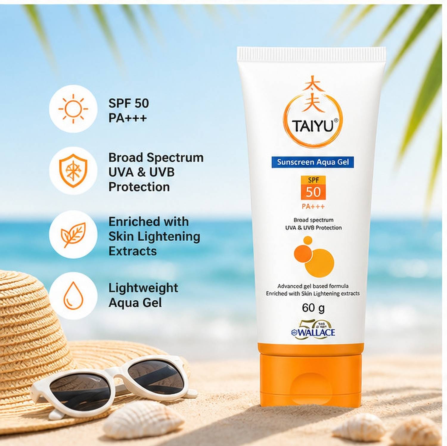 Wallace Taiyu Sunscreen SPF 50+++ Aqua Gel - Image 4
