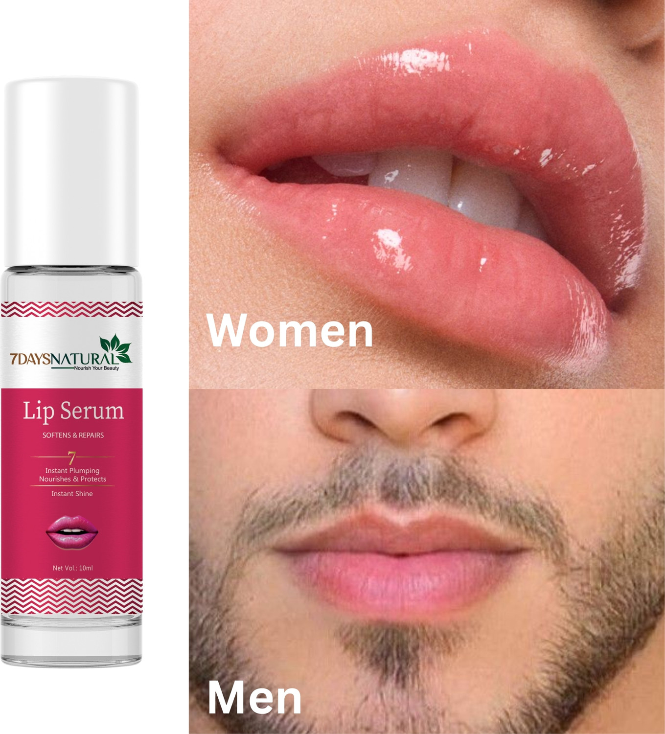 Image of 7 Days Lip Serum - Advanced Brightening Therapy for Soft, Moisturised Lips With Glossy