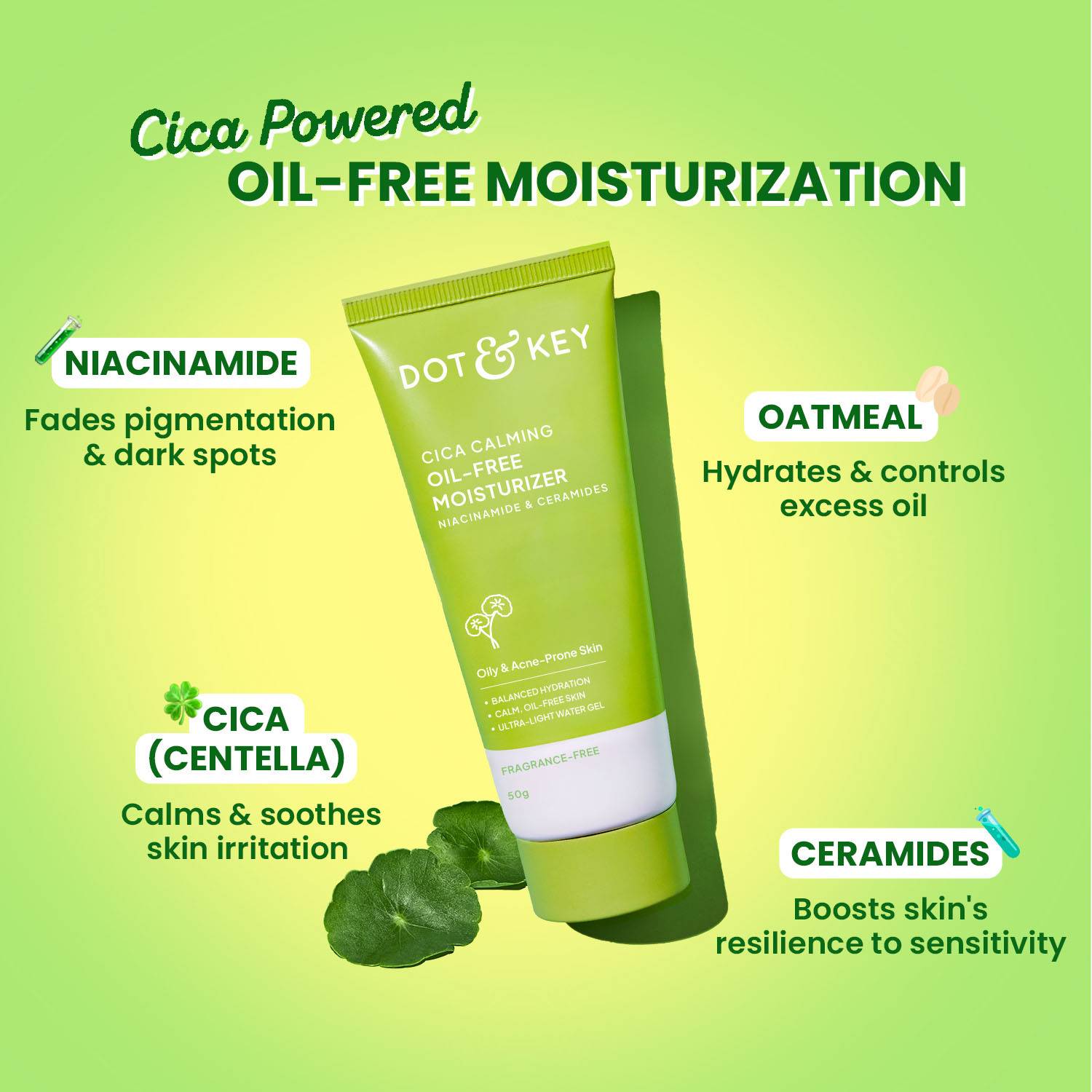 Dot & Key Cica + Niacinamide Oil Free Moisturizer - Image 4