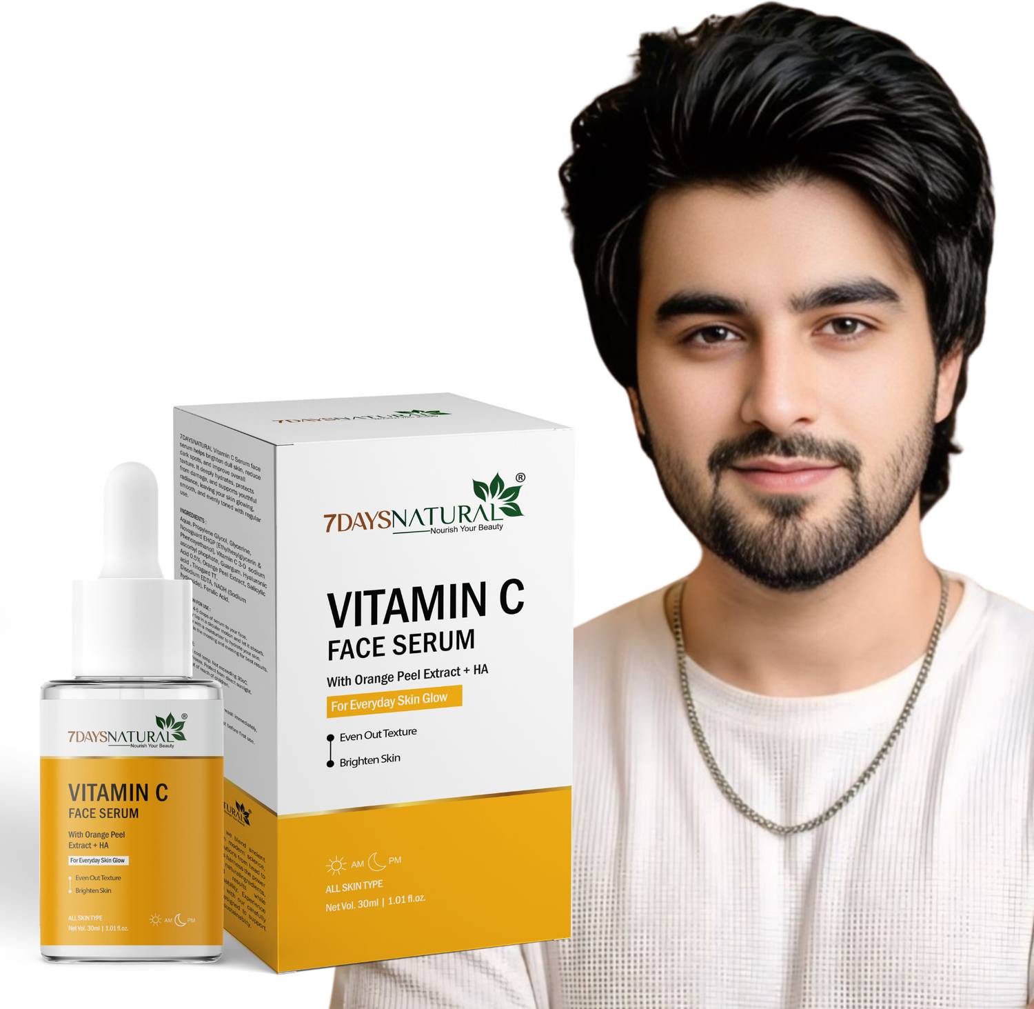 7days natural Vitamin C serum | Skin Brightening Remove dark spot circles, Acne |Pigmentation
