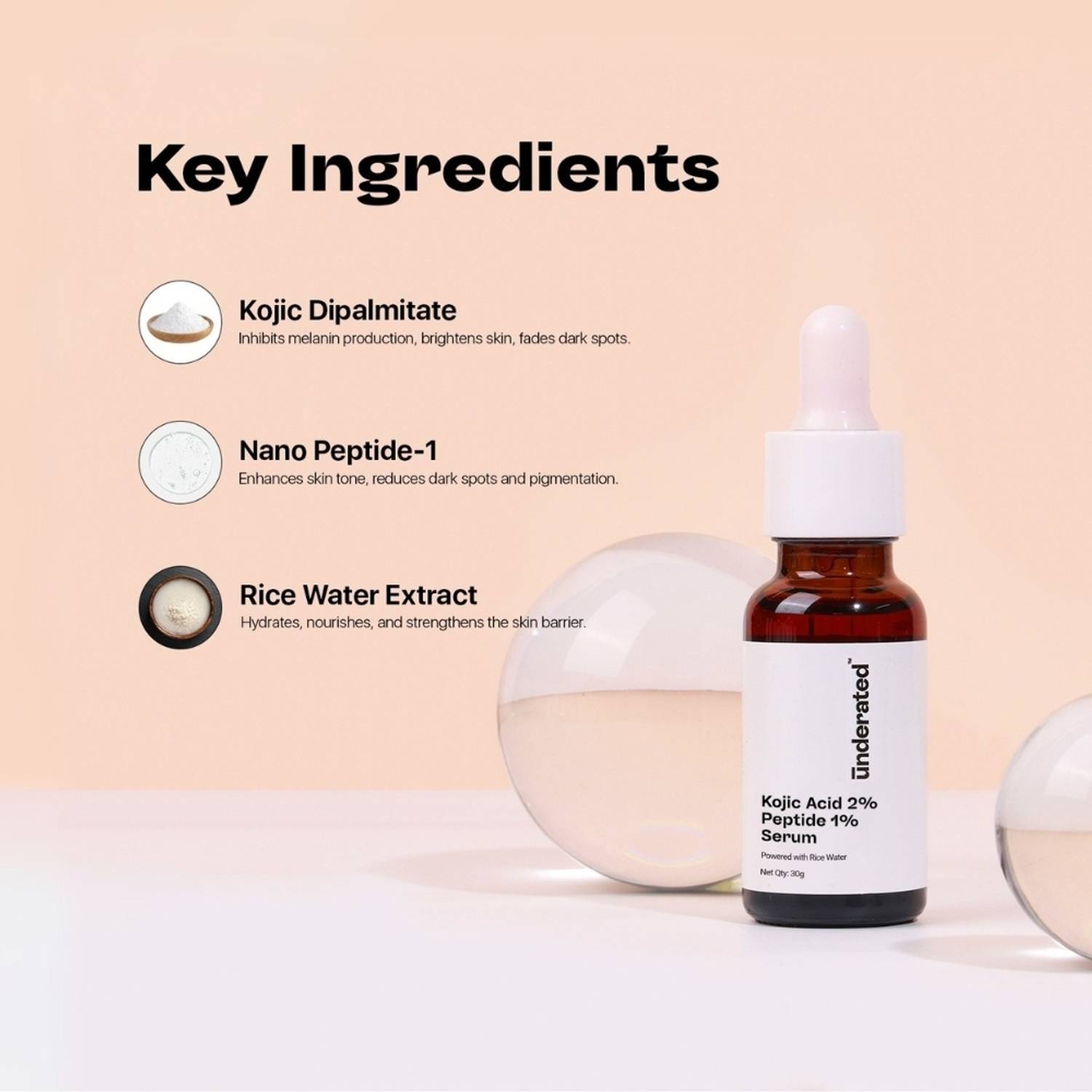 UNDERATED Kojic Acid 2% + Peptide 1% Serum - Image 4
