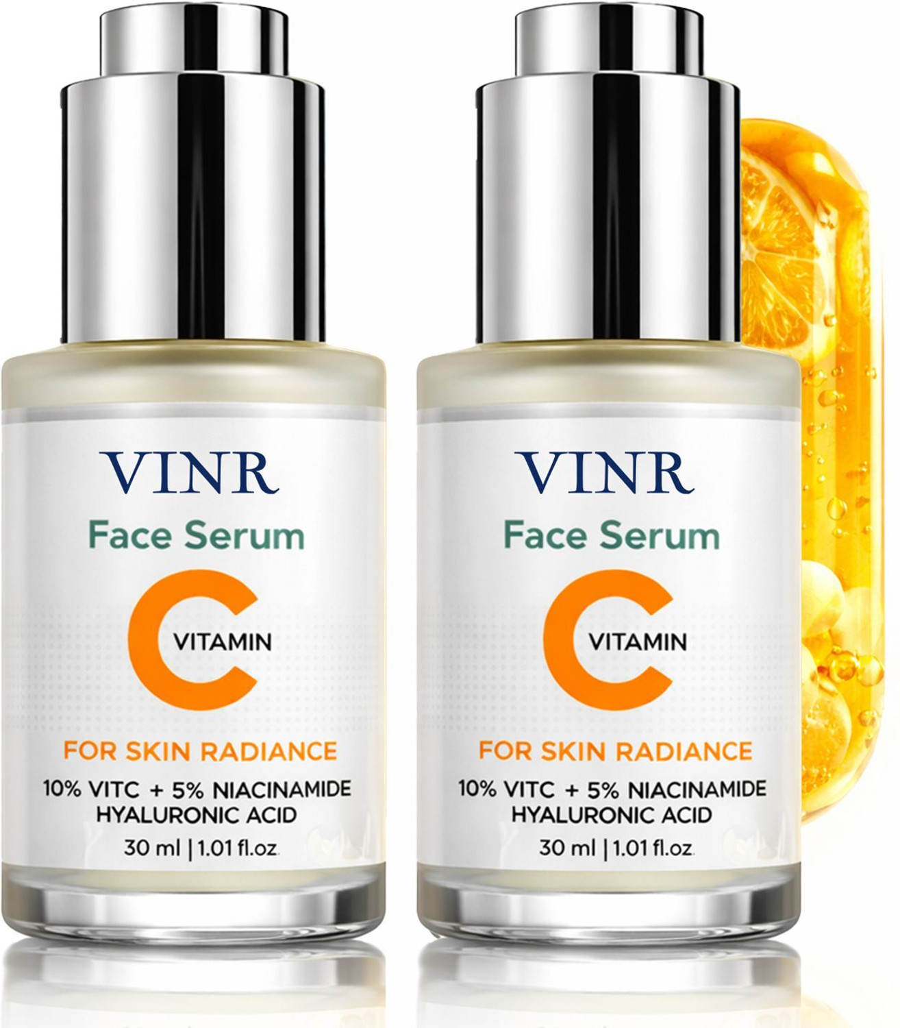 Image of VINR 10% Vitamin C Face Serum with 5% Niacinamide & Hyaluronic Acid for Brightens Skin| Reduces Pigmentation| Fades Dark Spots|Lightweight & Non-Sticky|Suitable For All Skin Types |