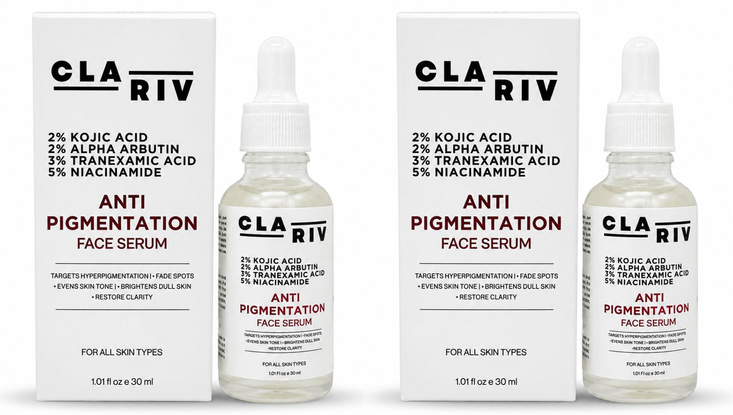 Image of CLARIV Anti Pigmentation Face Serum with Kojic Acid & Niacinamide