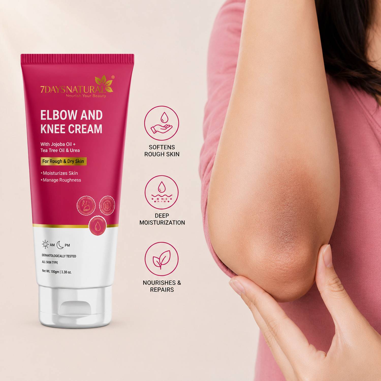 7days natural Fast Action Whitening Serum For Removing Dark Knuckles Elbow and Knee