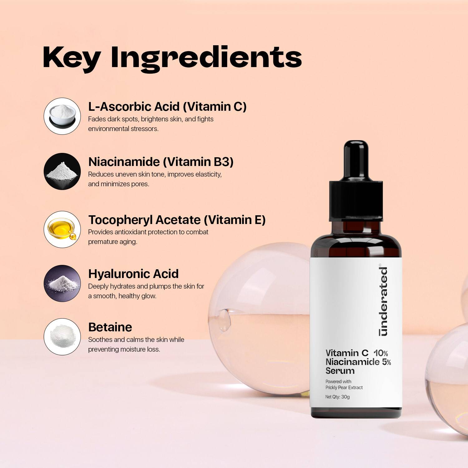 UNDERATED 10% Vitamin C, 5% Niacinamide Serum - Image 4