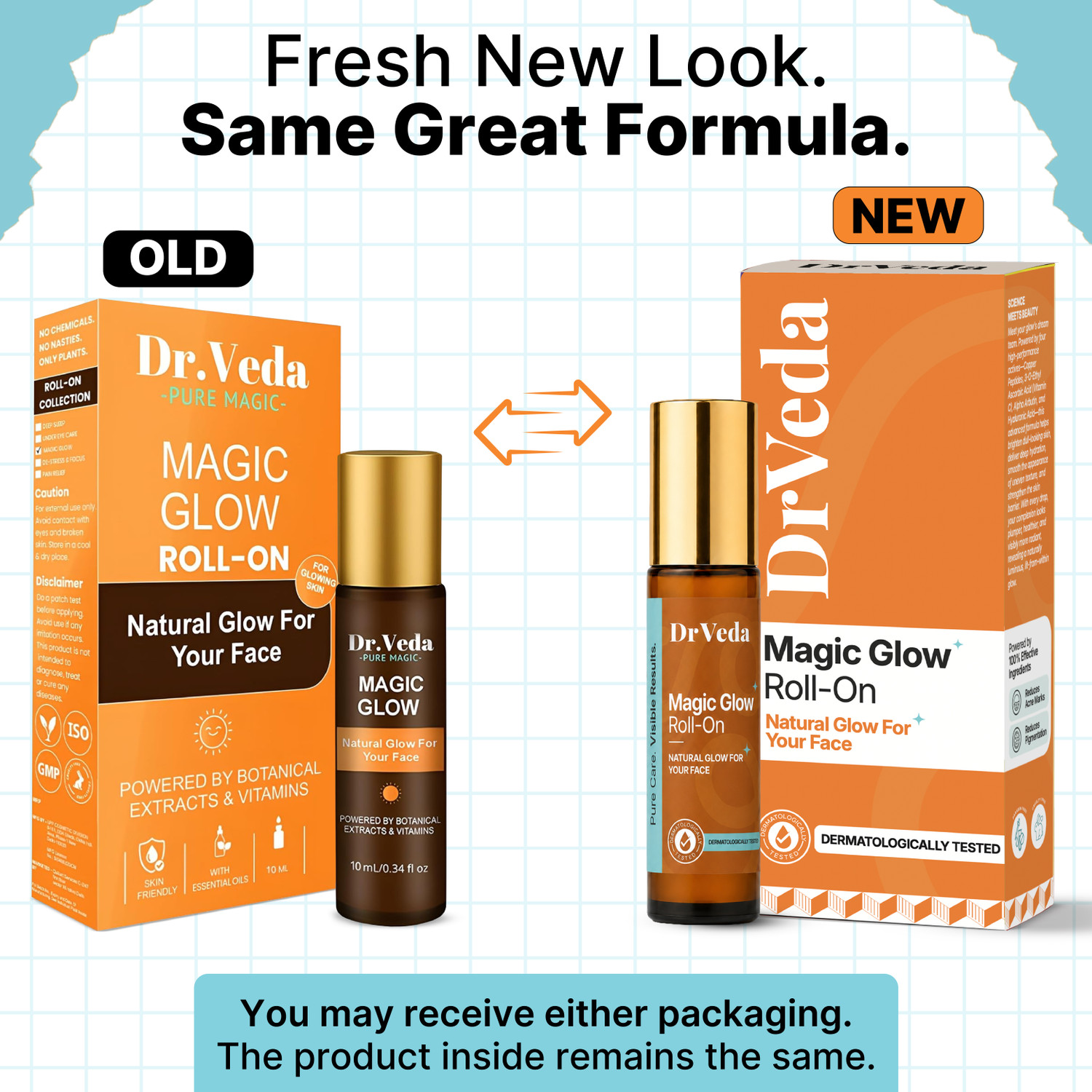 Image of DrVeda Magic Glow - Brightening Serum with Botanical Extracts & Vitamin Boost
