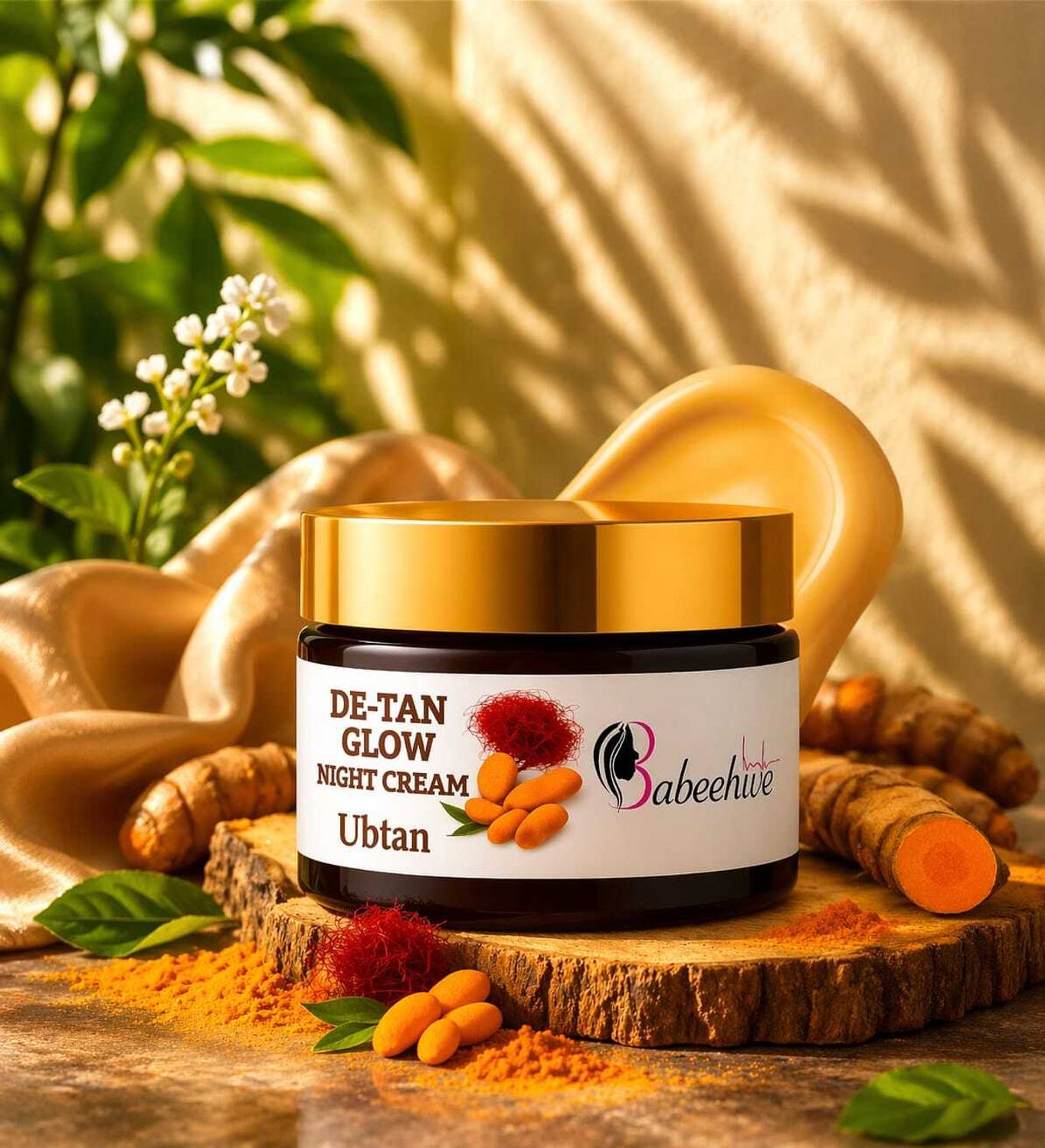 Babeehive Babeehive Ubtan Radiance Night Cream Babeehive Golden Glow Repair Cream Babeehive Ayur Glow Night Elixir Babeehive Saffron-Turmeric Renewal Cream