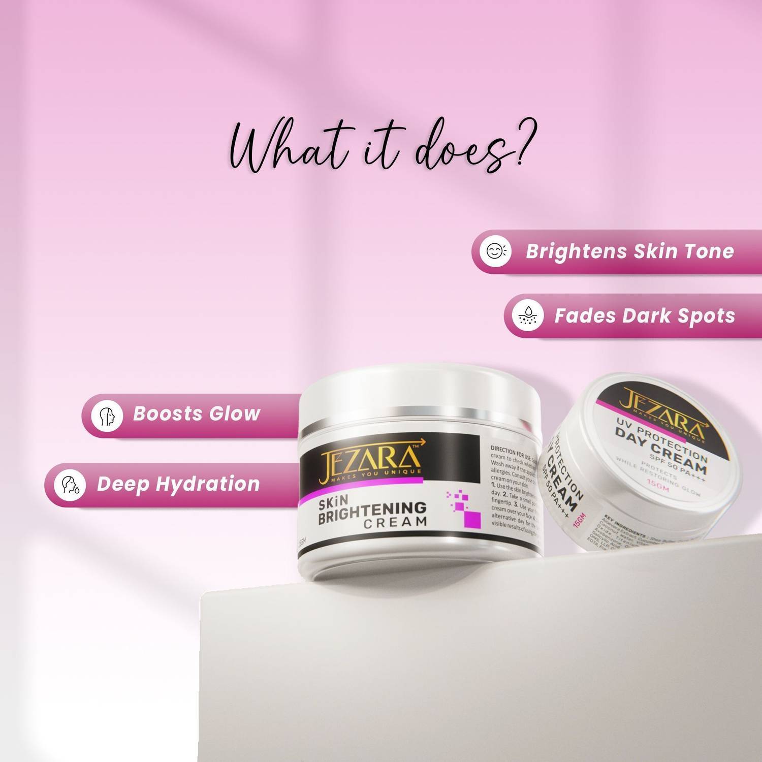 JEZARA Skin Whitening Cream with UV Protection - Image 2