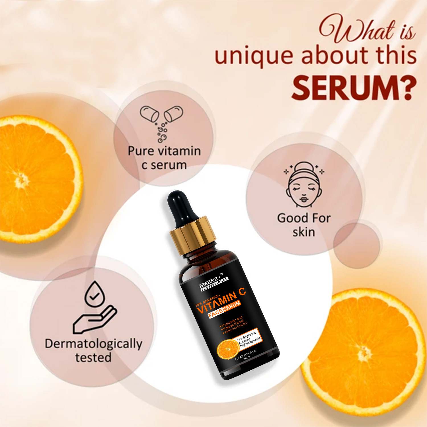 Image of Ember +Professional 10% Vitamin C Face Serum-Brightens & Reduces Dark Spots