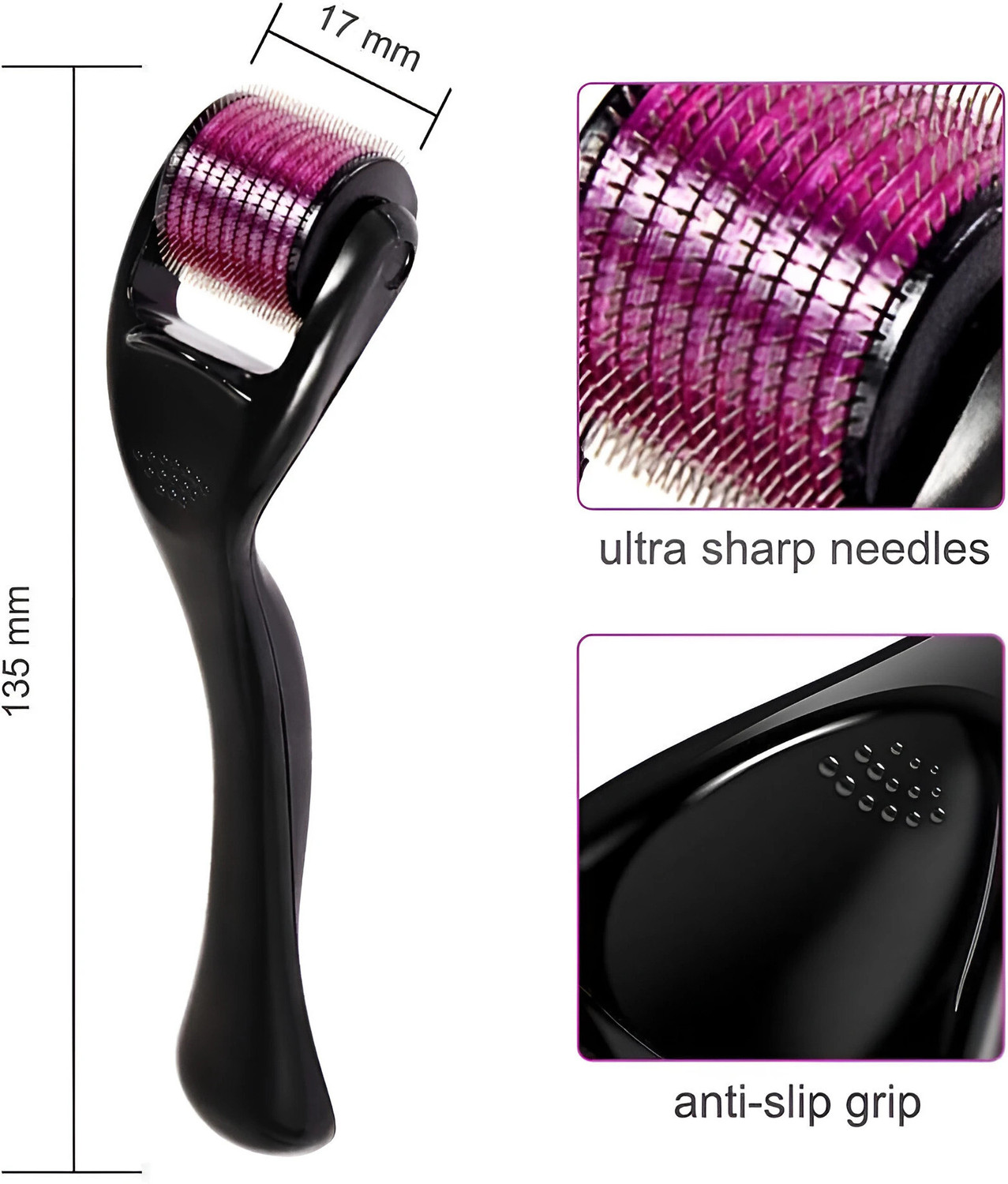 Image of Etezaxist derma roller 0.5mm for face | Titanium Derma Roller For Anti-aging, Anti-wrinkle, Acne Scar Removal