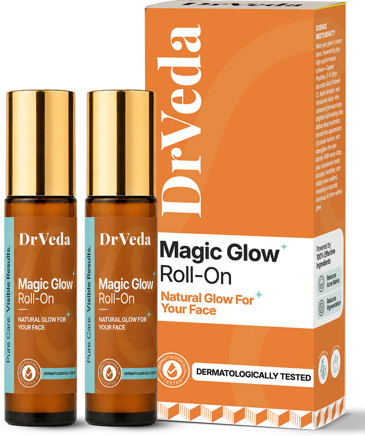 Image of DrVeda Magic Glow - Brightening Serum with Botanical Extracts & Vitamin Boost