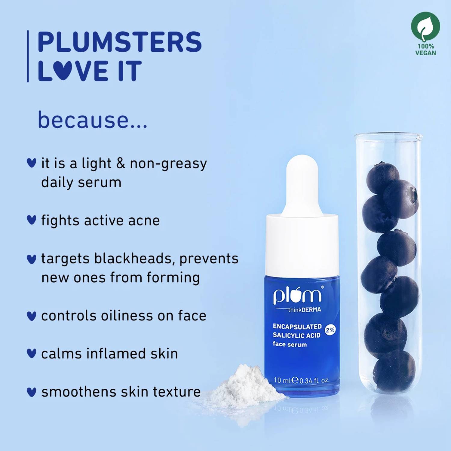 Plum 2% Salicylic Acid Face Serum 10/30ml - Image 2