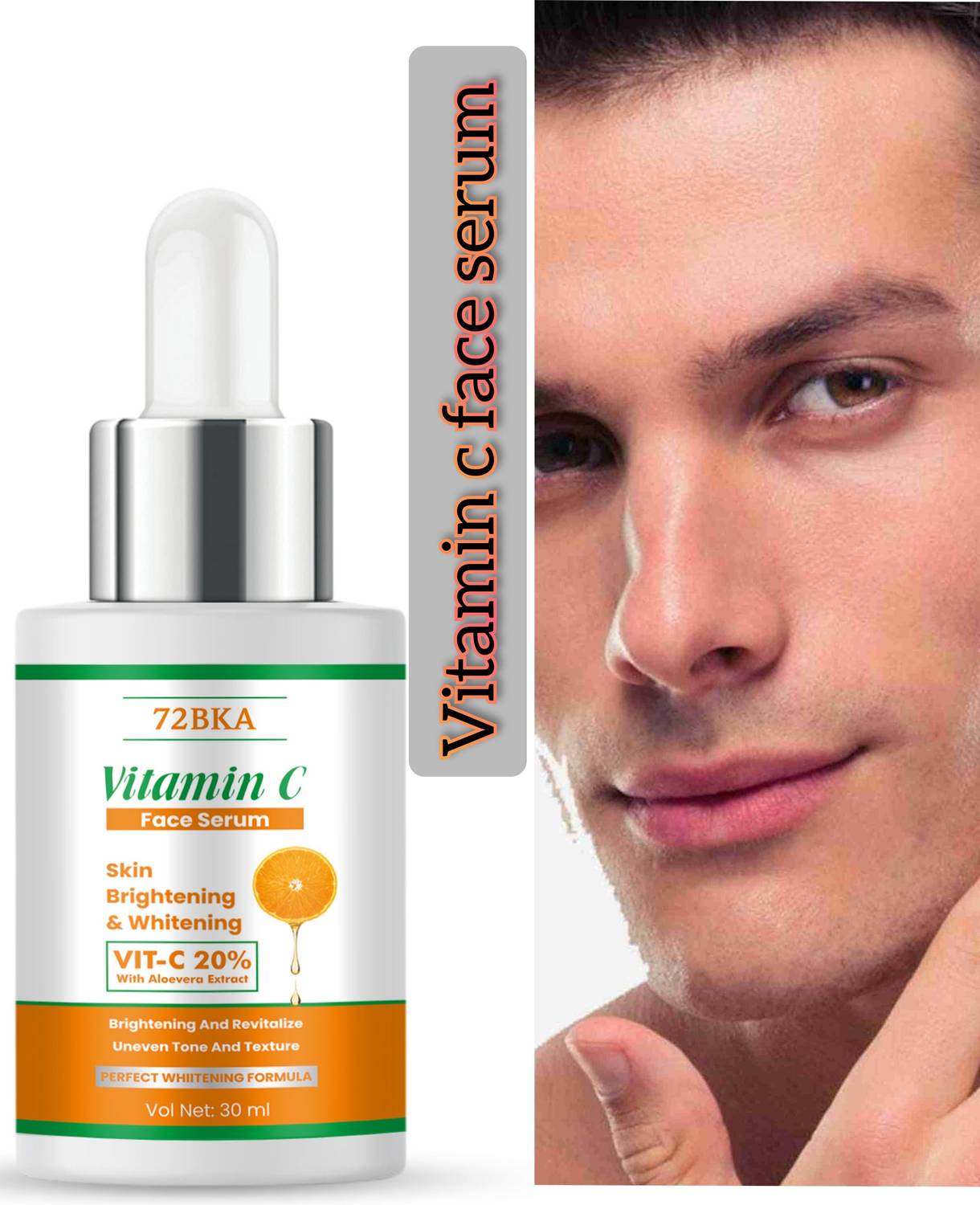 72BKA Vitamin C Face Serum | For Clear and Brighter Skin | Reduces Dark Spots men or women 2725732