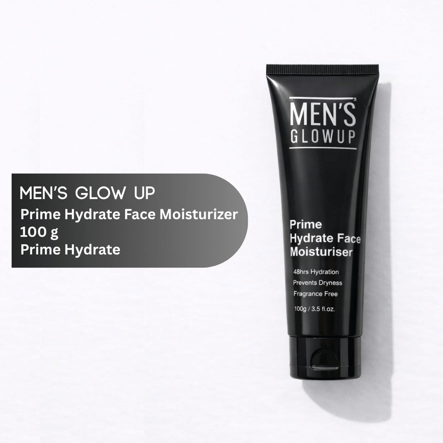 Image of Men's Glow Up Prime Hydrate Face Moisturizer | Fragrance-Free | 48Hrs Hydration (100 g)
