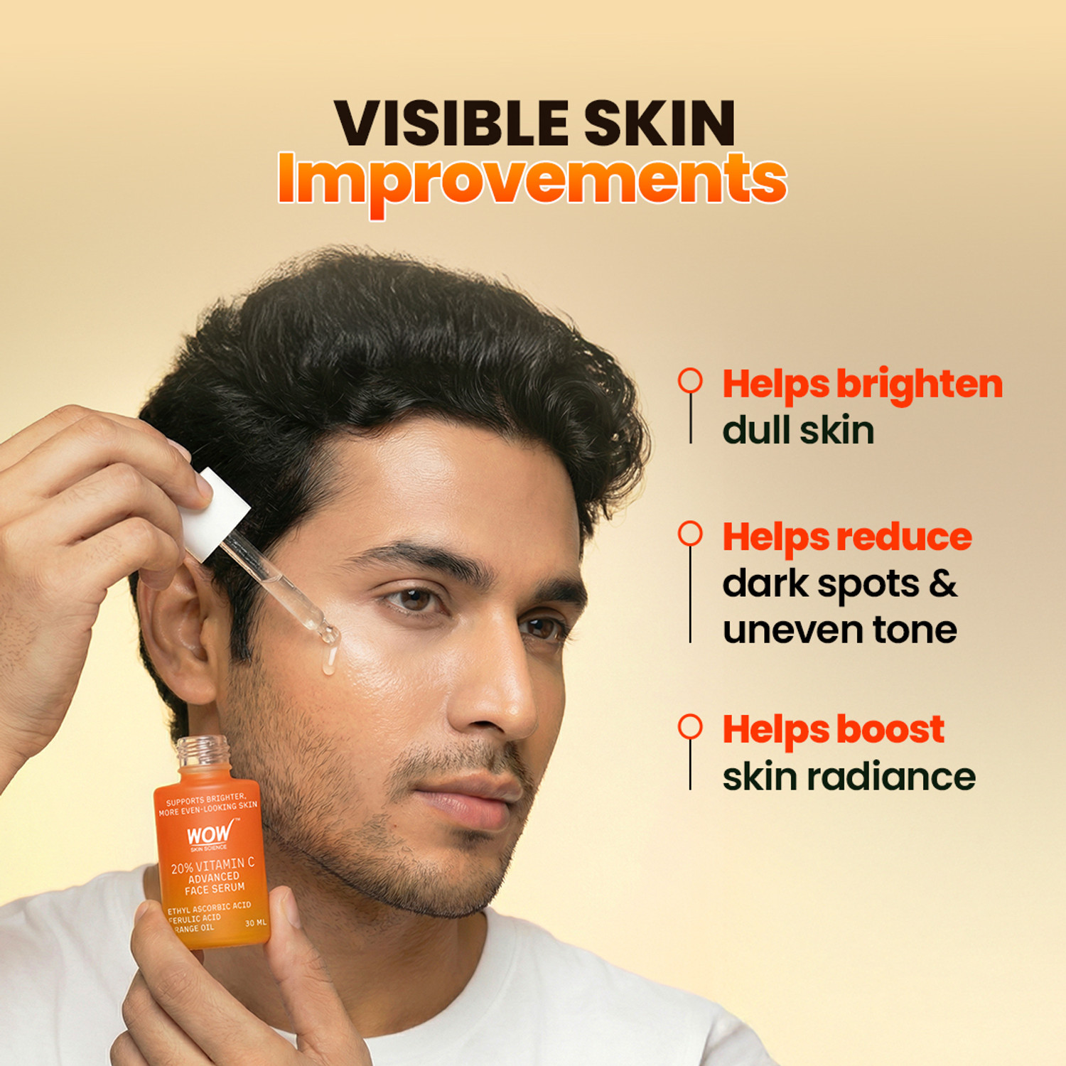 Image of WOW SKIN SCIENCE 20% Vitamin C Advanced Face Serum with Ferulic Acid & Orange Oil