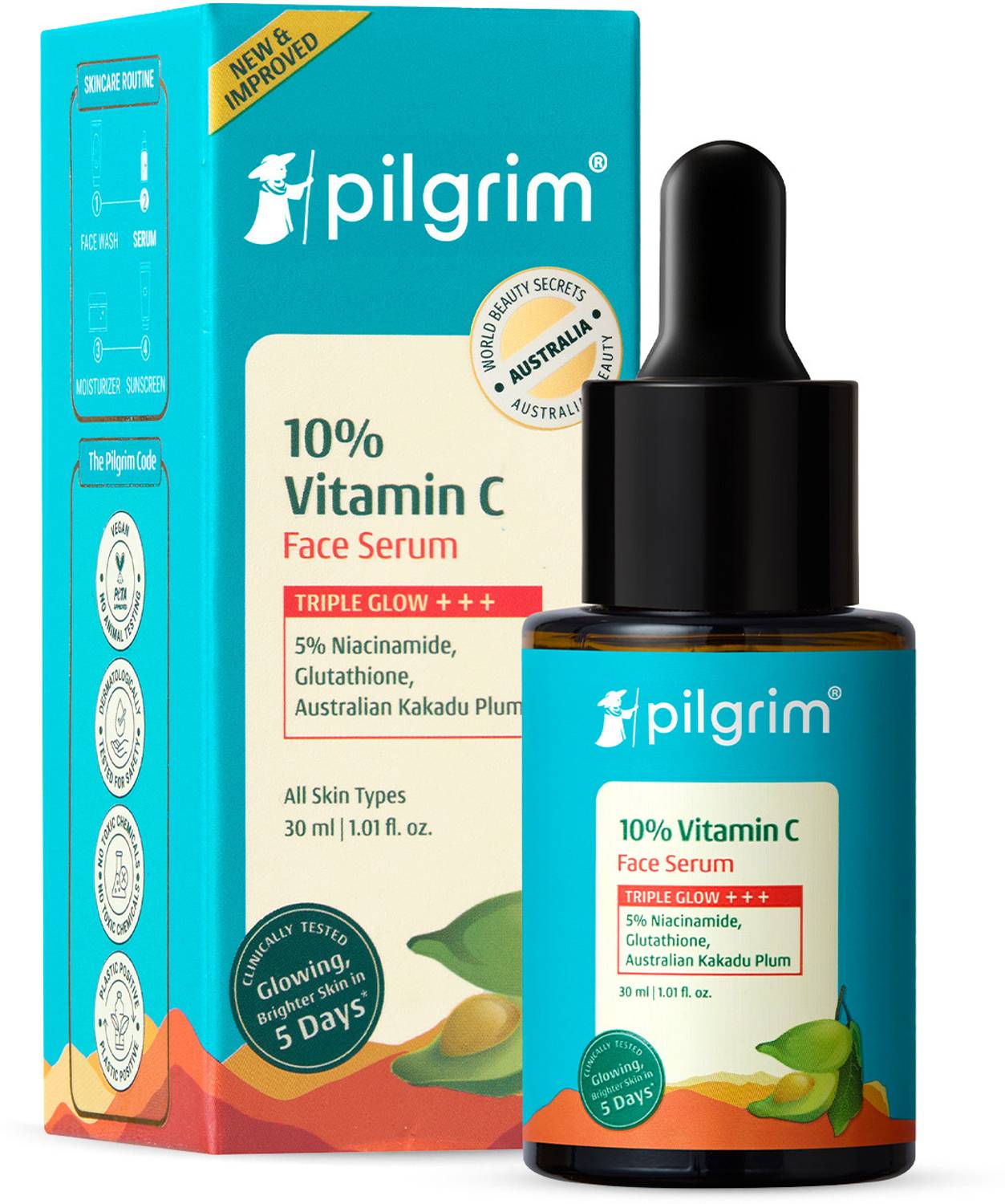 Pilgrim 10% Vitamin C Face Serum for Oily Skin Men & Women Skin B