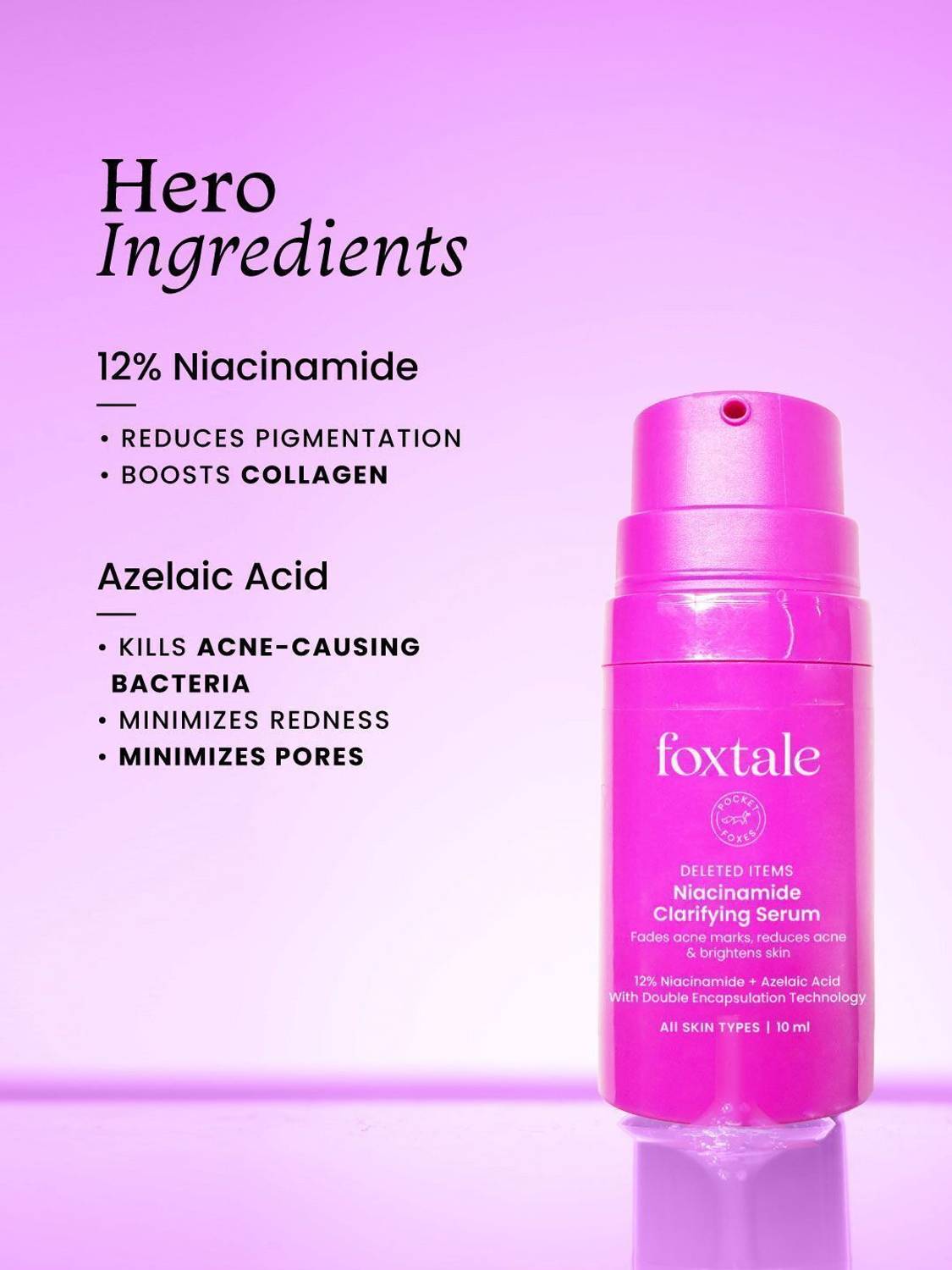 Foxtale 12% Niacinamide Serum with Azelaic Acid 30ml - Image 4