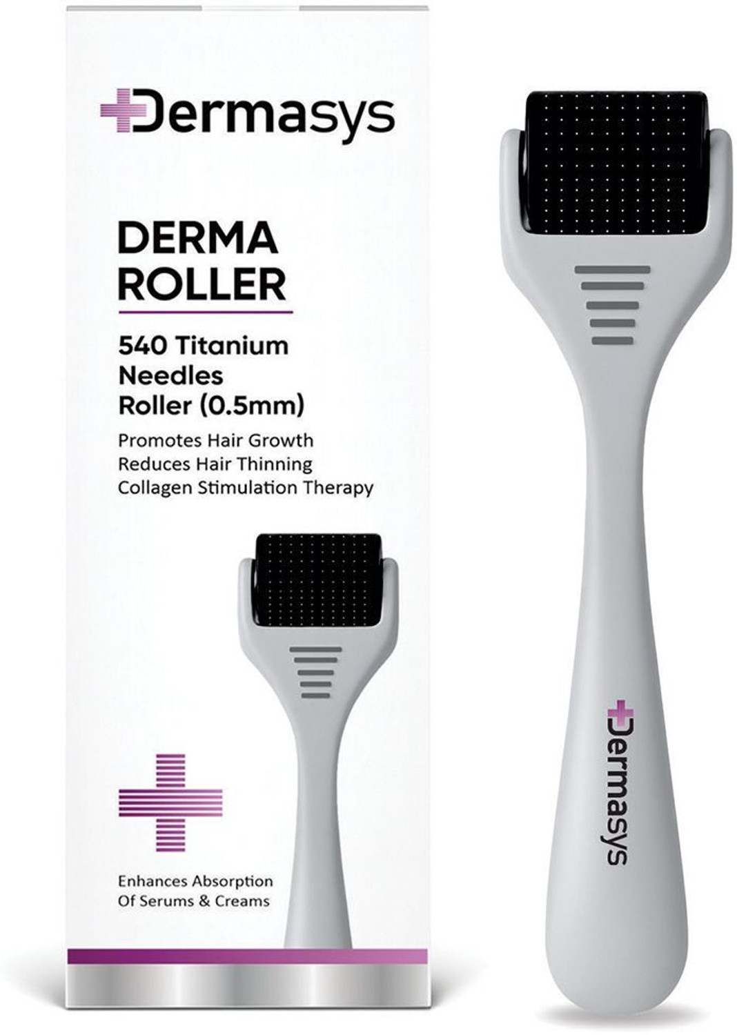 Image of Dermasys Derma Roller for Hair Growth 0.5mm with 540 Titanium Needles for Men & Women