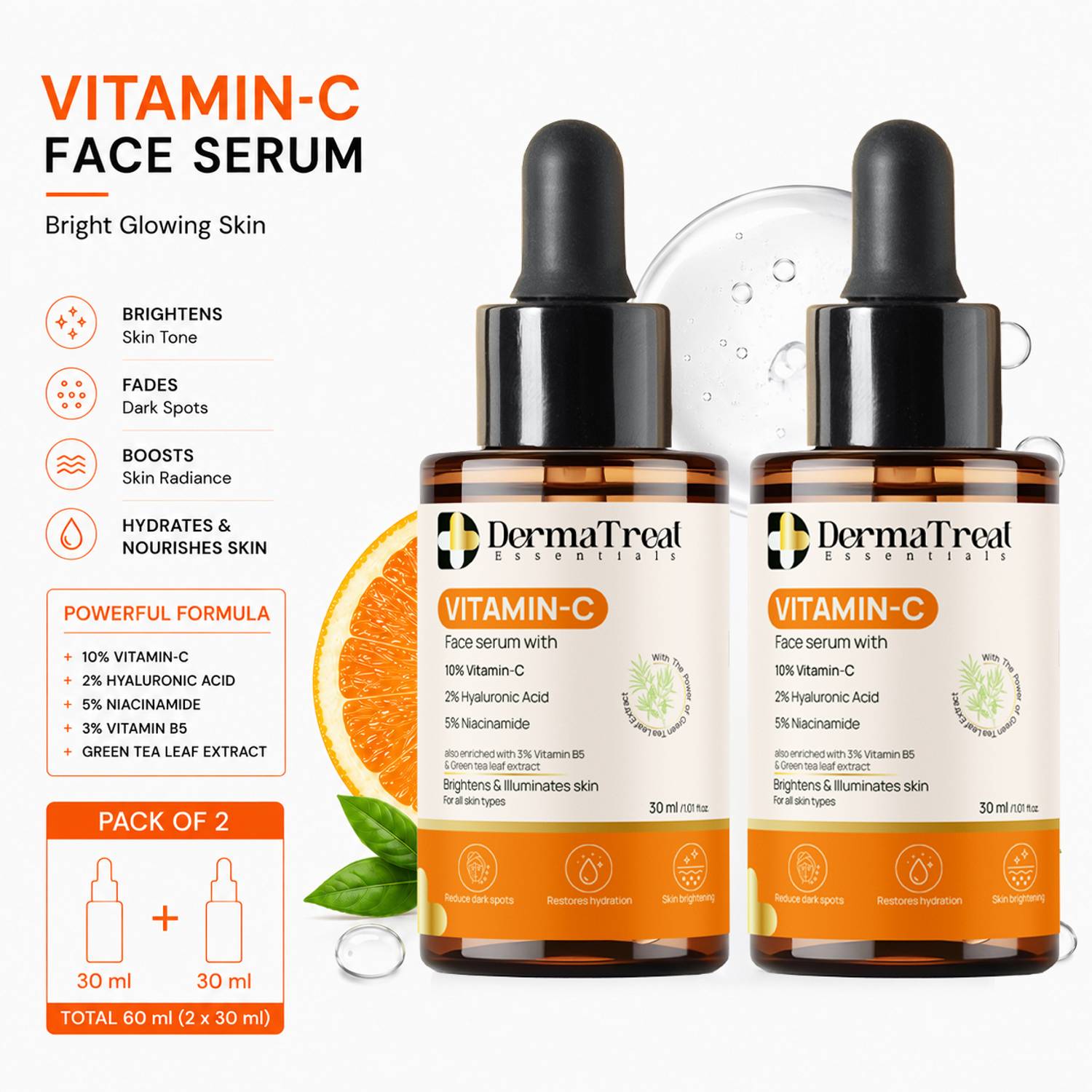 DermaTreat 10% Vitamin C Serum 30ml - Image 1