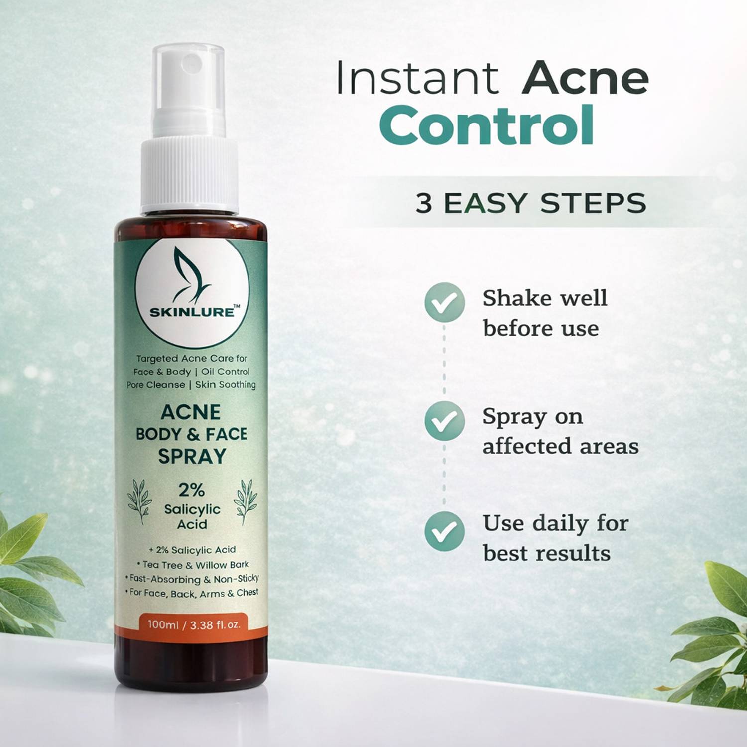 Skinlure Anti Acne Spray 2% Salicylic Acid - Image 5