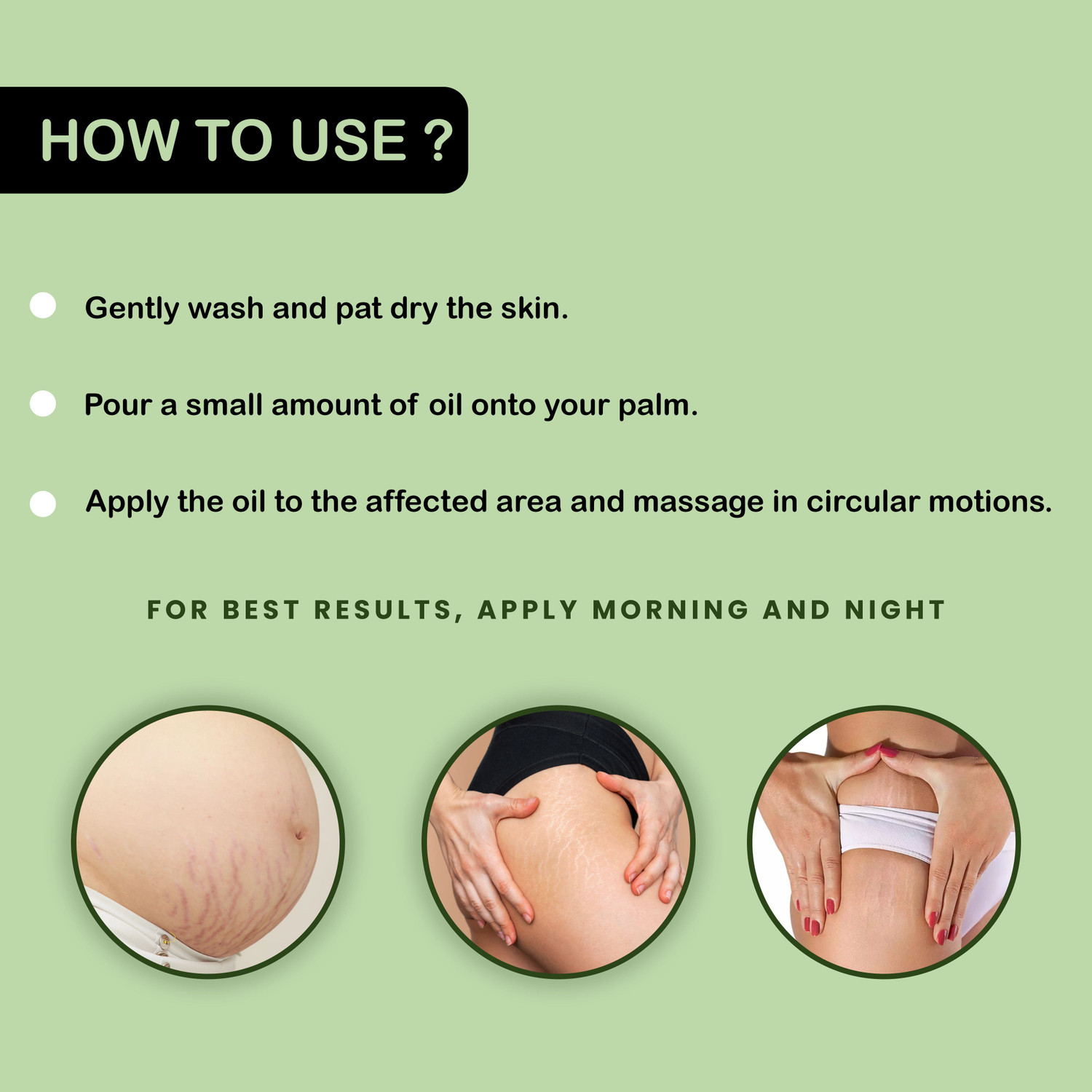 Image of Ayumcure Stretch Mark Removal & Prevention Oil for women | Improves Skin Texture & Tone