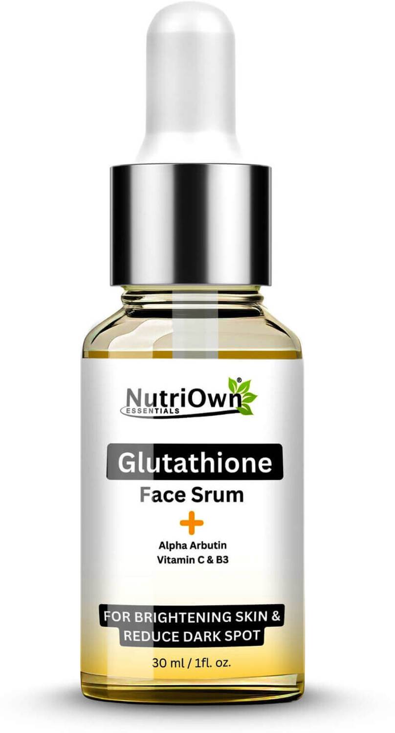 NutriOwn L-Glutathione Serum for Brightening Skin & Dark Spot Reduction |  Face Brightening Serum with Alpha Arbutin Vitamin C +b3 | Suits All Skin  Types, 30 ml (Pack of 1) Price in