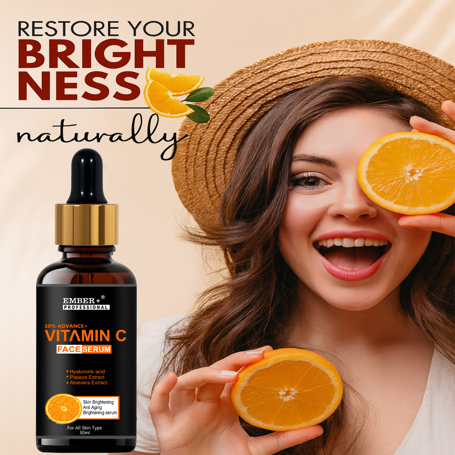 Image of Ember +Professional 10% Vitamin C Face Serum-Brightens & Reduces Dark Spots