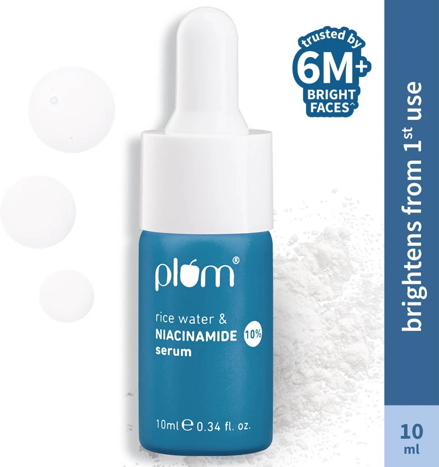 Plum 10% Niacinamide Brightening Face Serum with Rice Water 10ml - Image 1