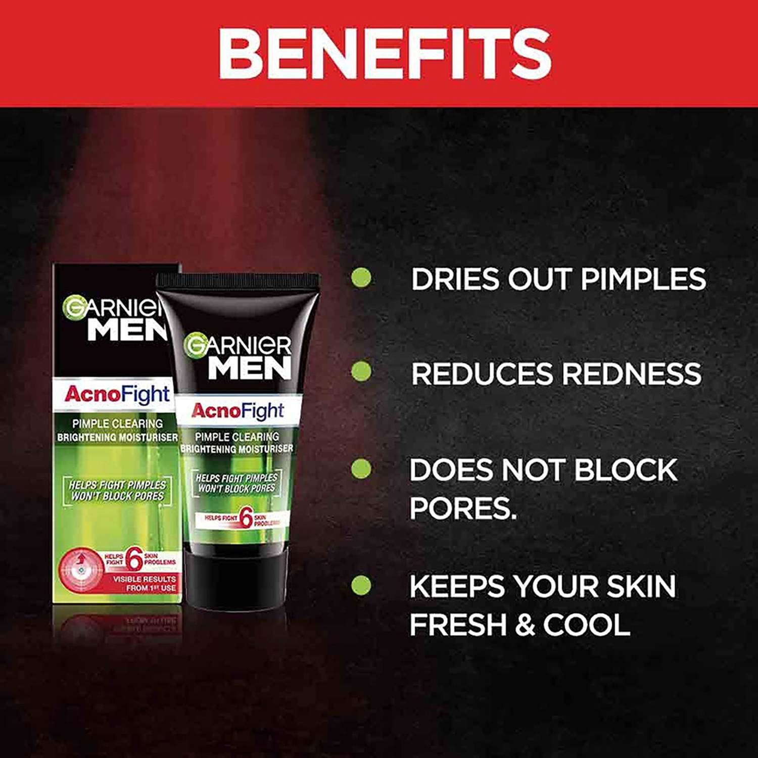 Garnier Men Acno Fight Pimple Clearing Moisturizer 45g - Image 4